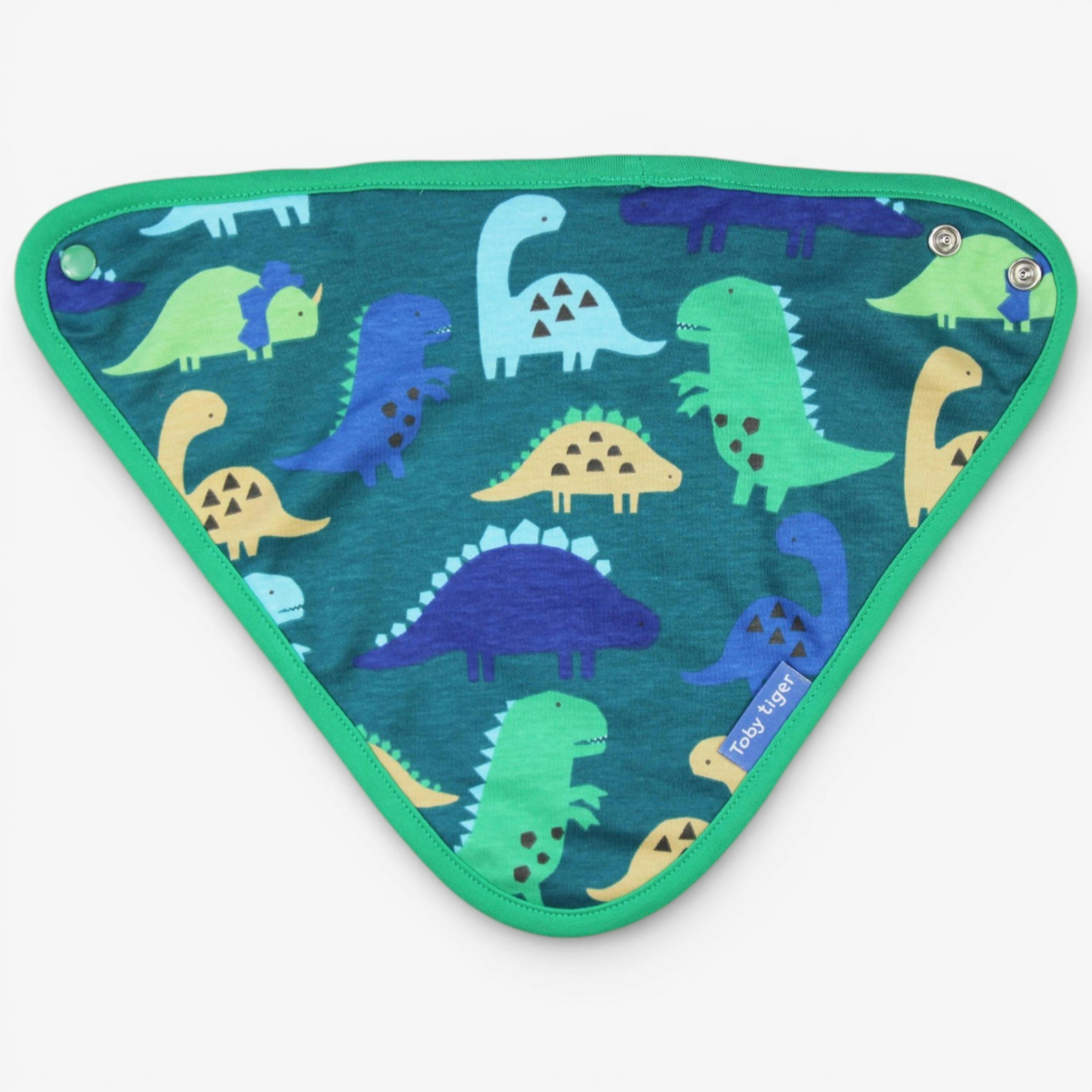Organic Tonal Dinosaur Print Dribble Bib , view 2 of 3