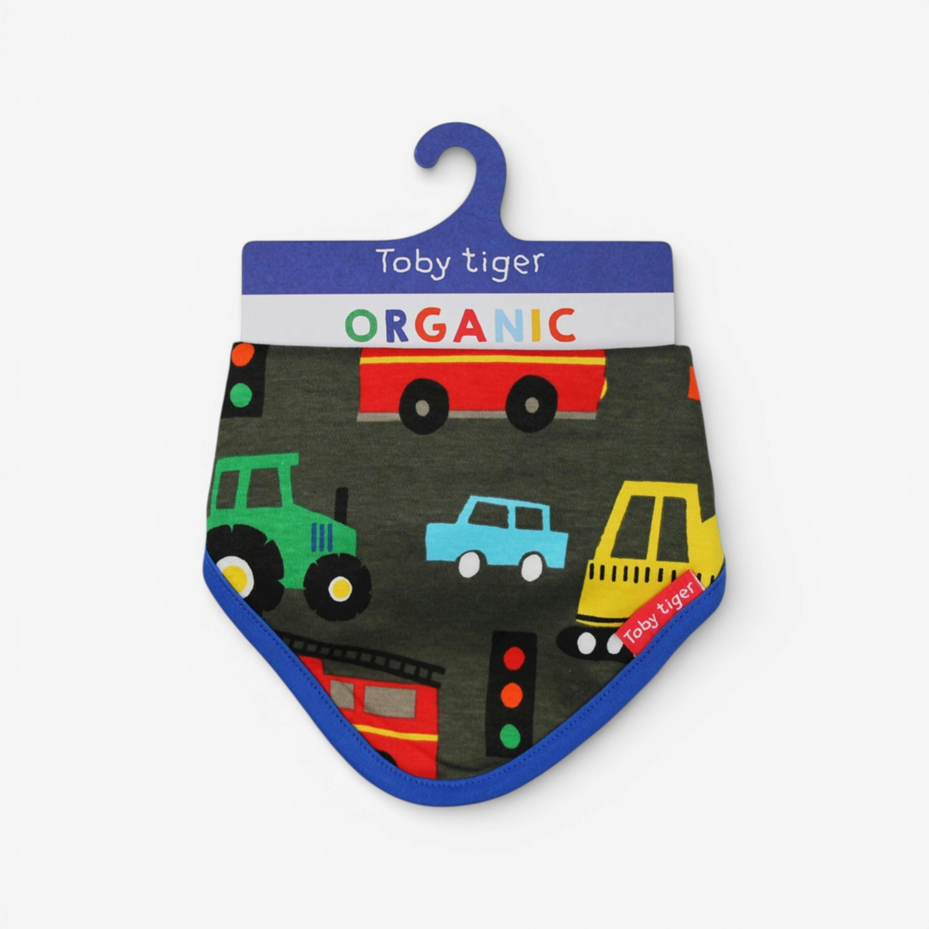 Organic Transport Print Dribble Bib , view 1 of 3