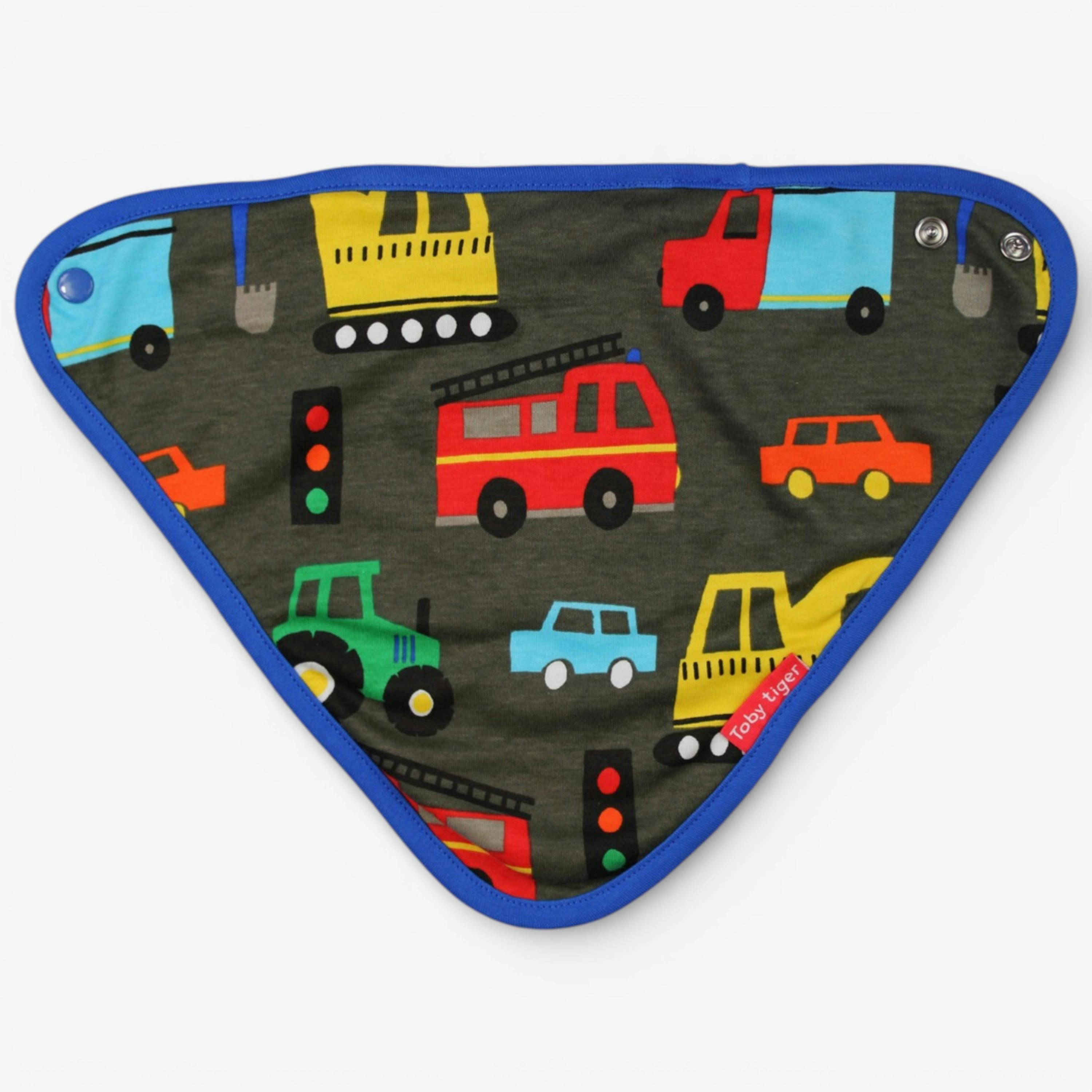 Organic Transport Print Dribble Bib , view 2 of 3