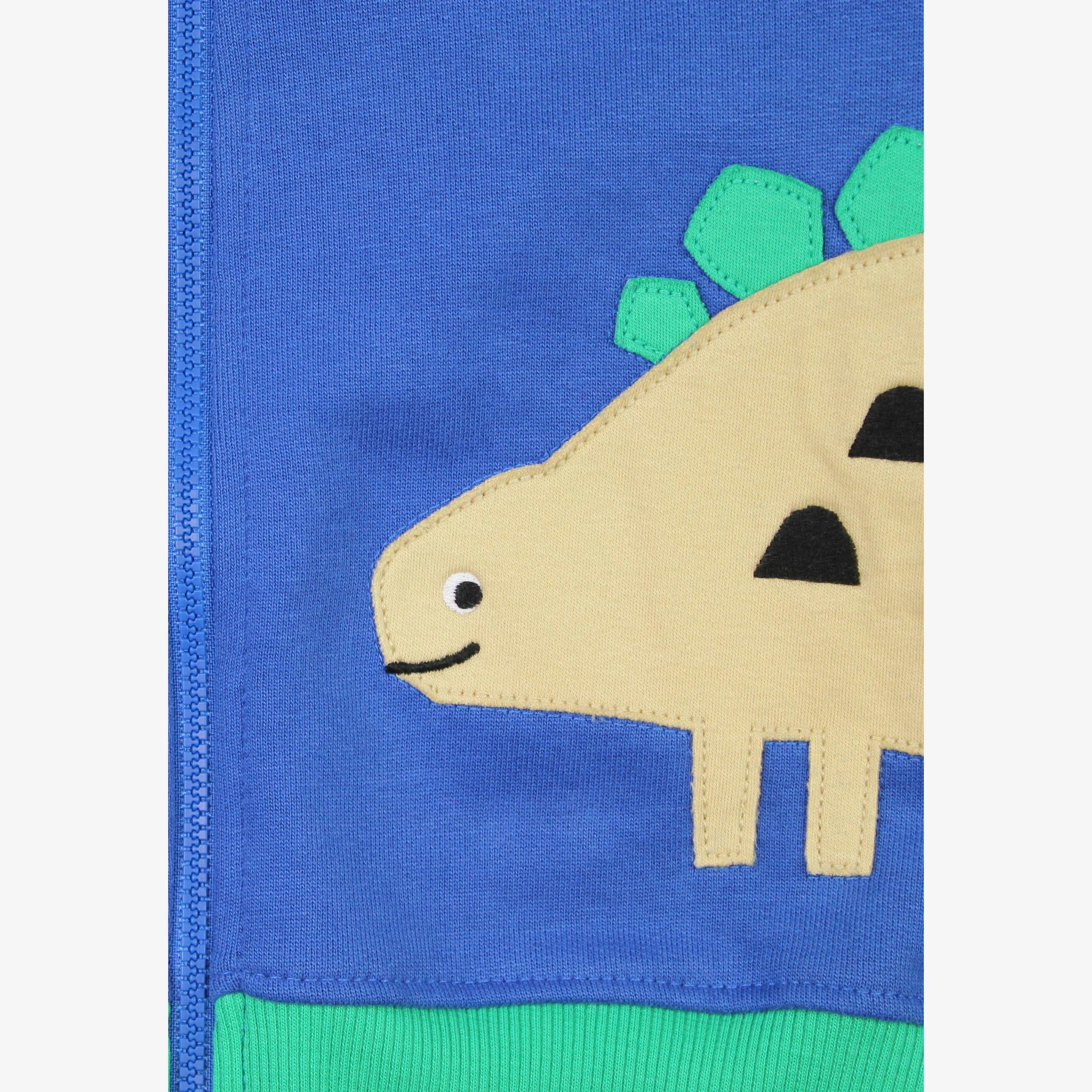 Organic Tonal Dinosaur Applique Hoodie , view 2 of 4