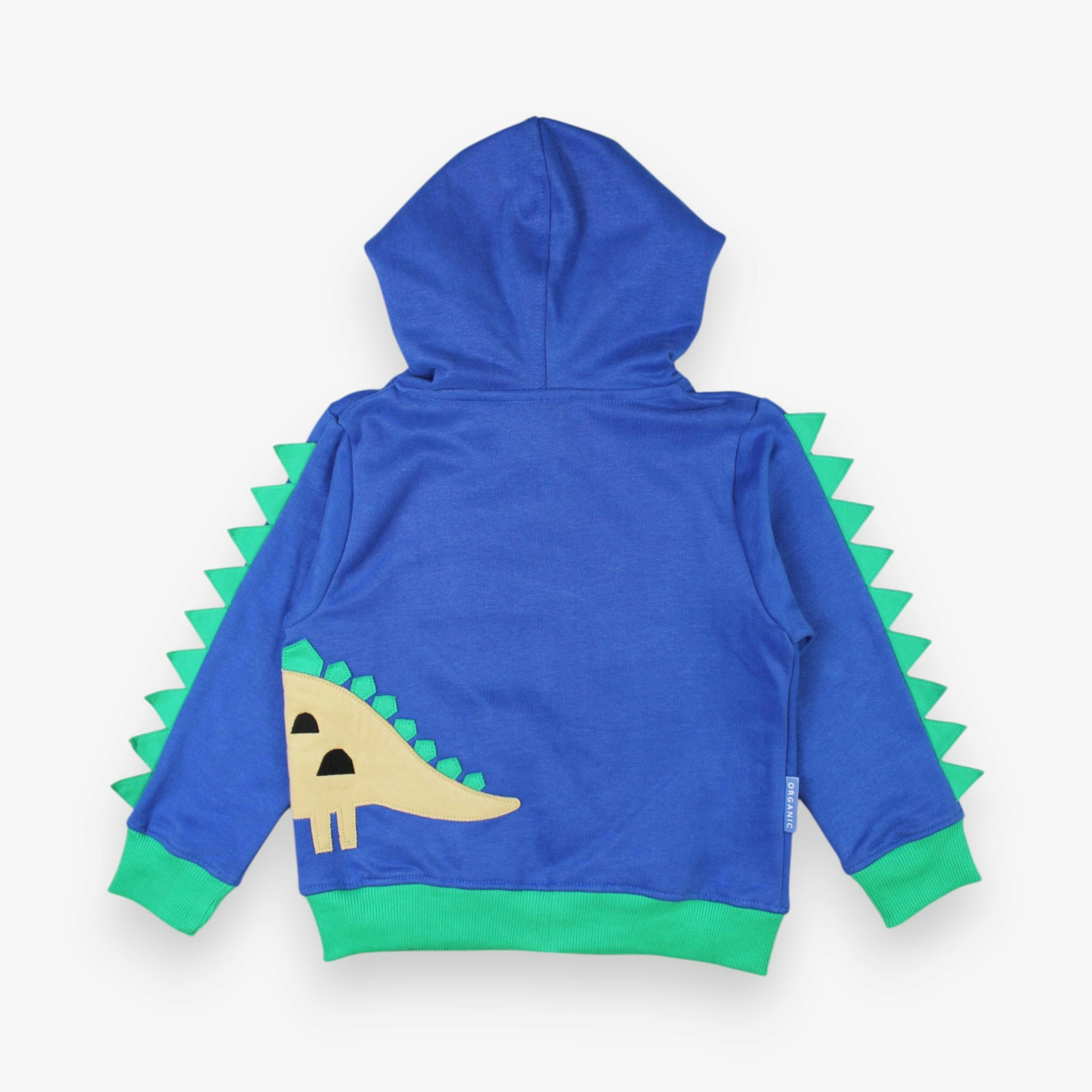 Organic Tonal Dinosaur Applique Hoodie , view 3 of 4