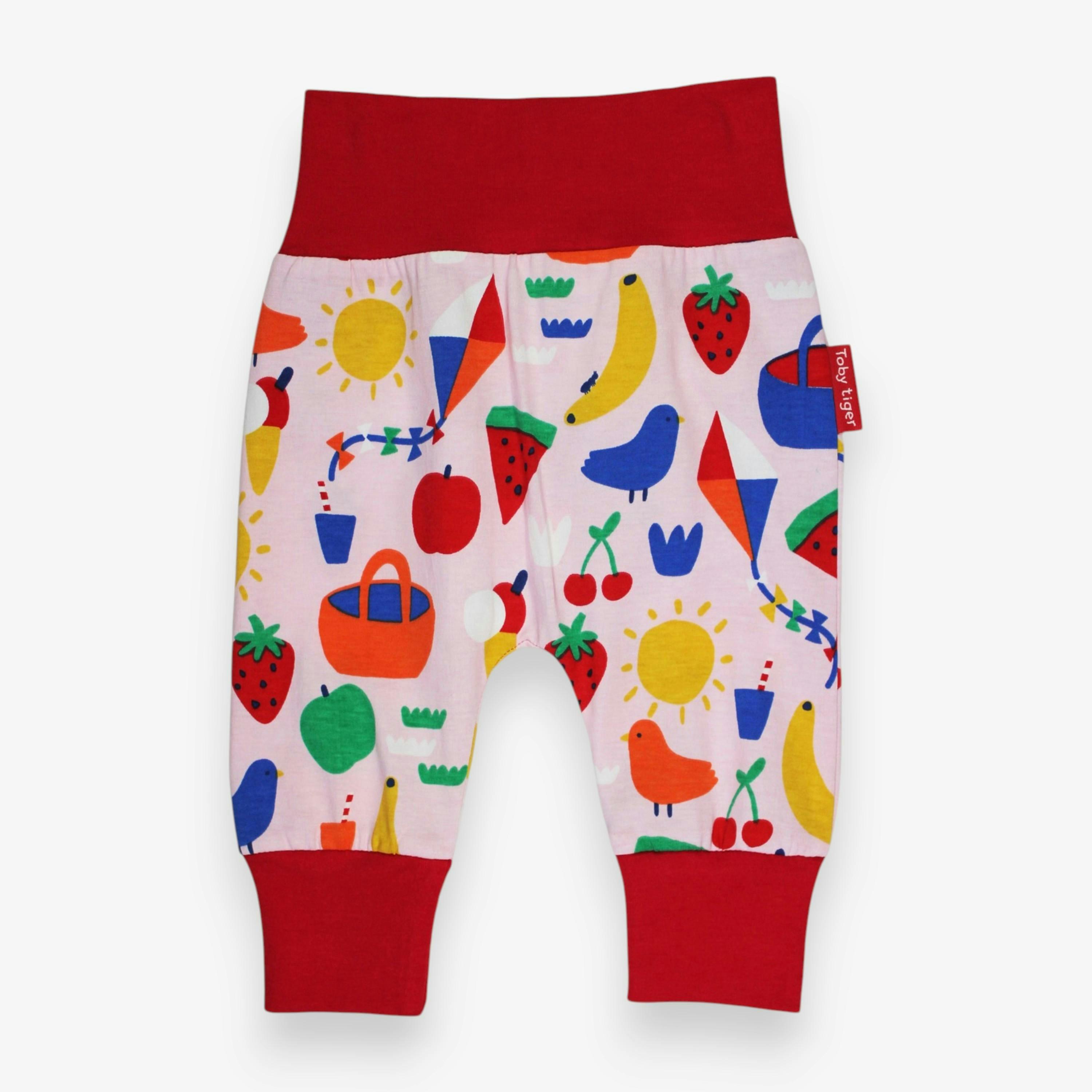 Organic Picnic Print Yoga Pants , view 1 of 3