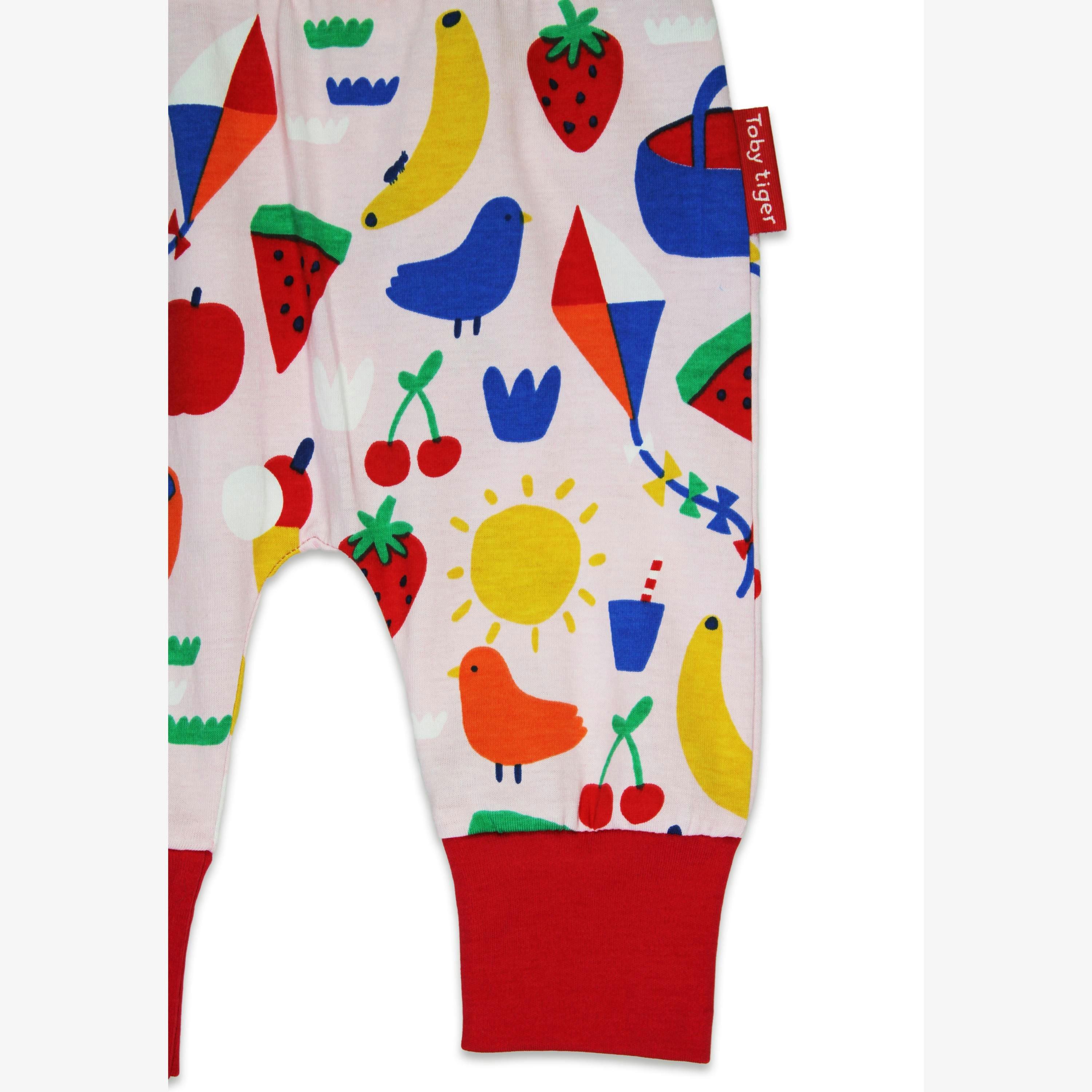 Organic Picnic Print Yoga Pants , view 2 of 3