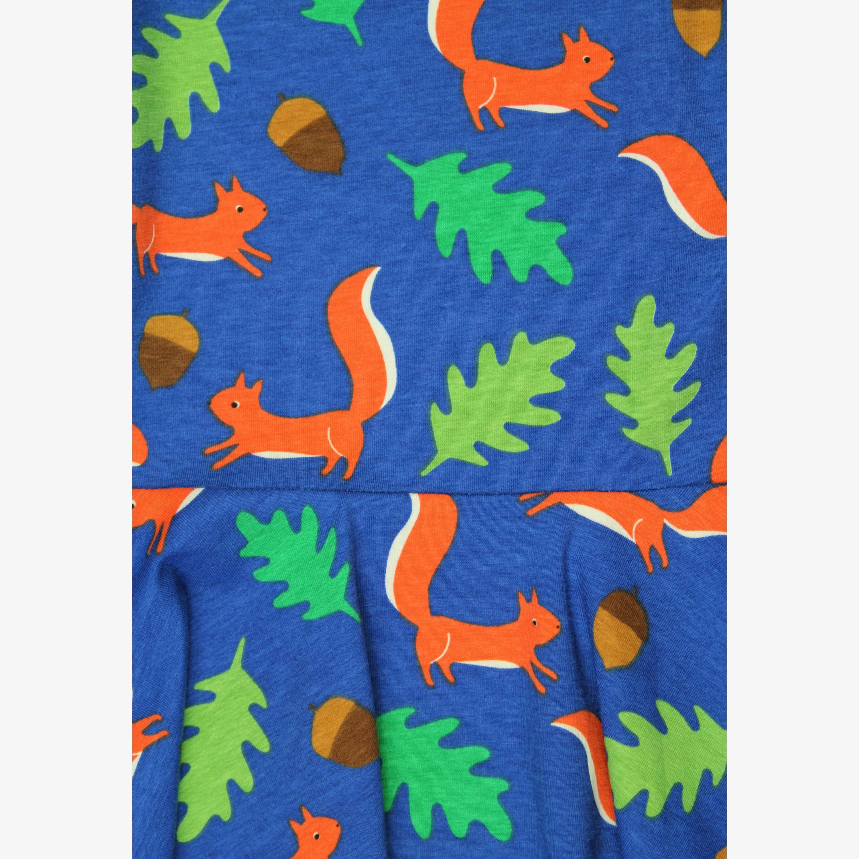Organic Squirrel Print Long-Sleeved Skater Dress , view 2 of 3