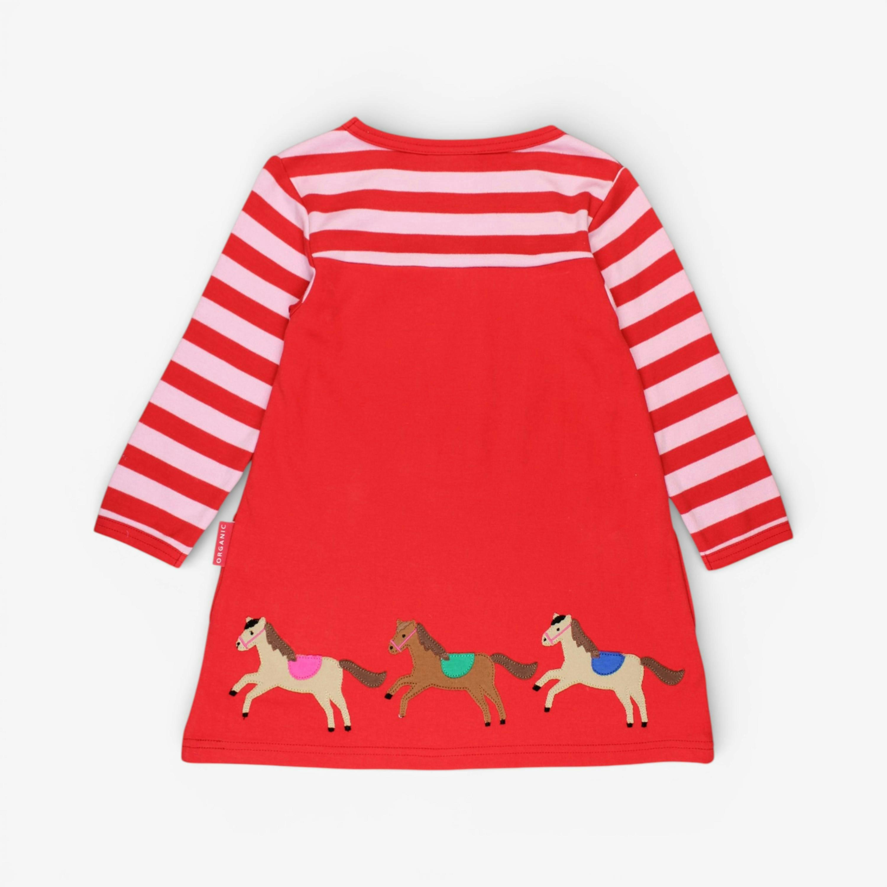 Organic Pink Horse and Pony Applique Dress , view 3 of 3