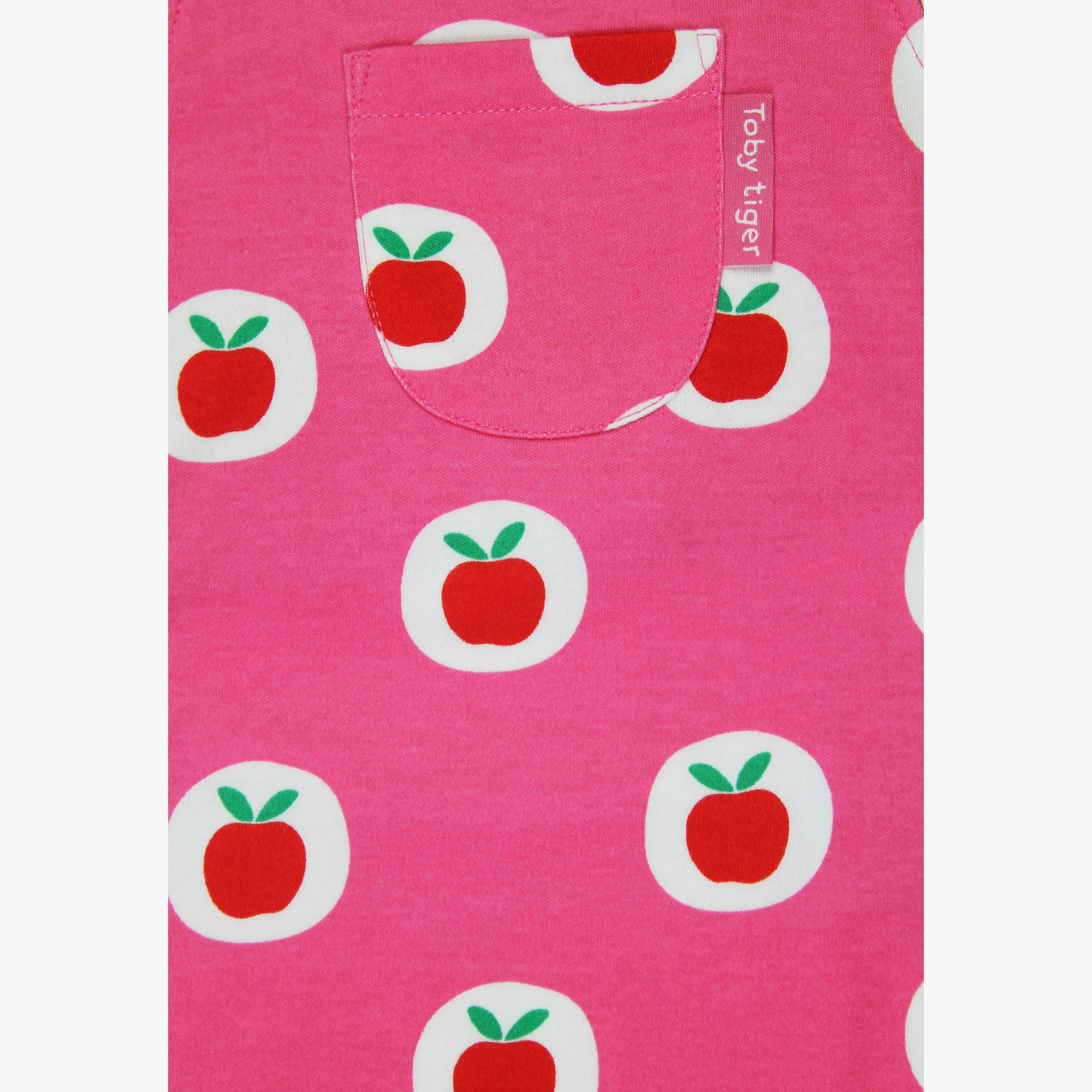 Organic Apple Print Dungarees , view 2 of 3