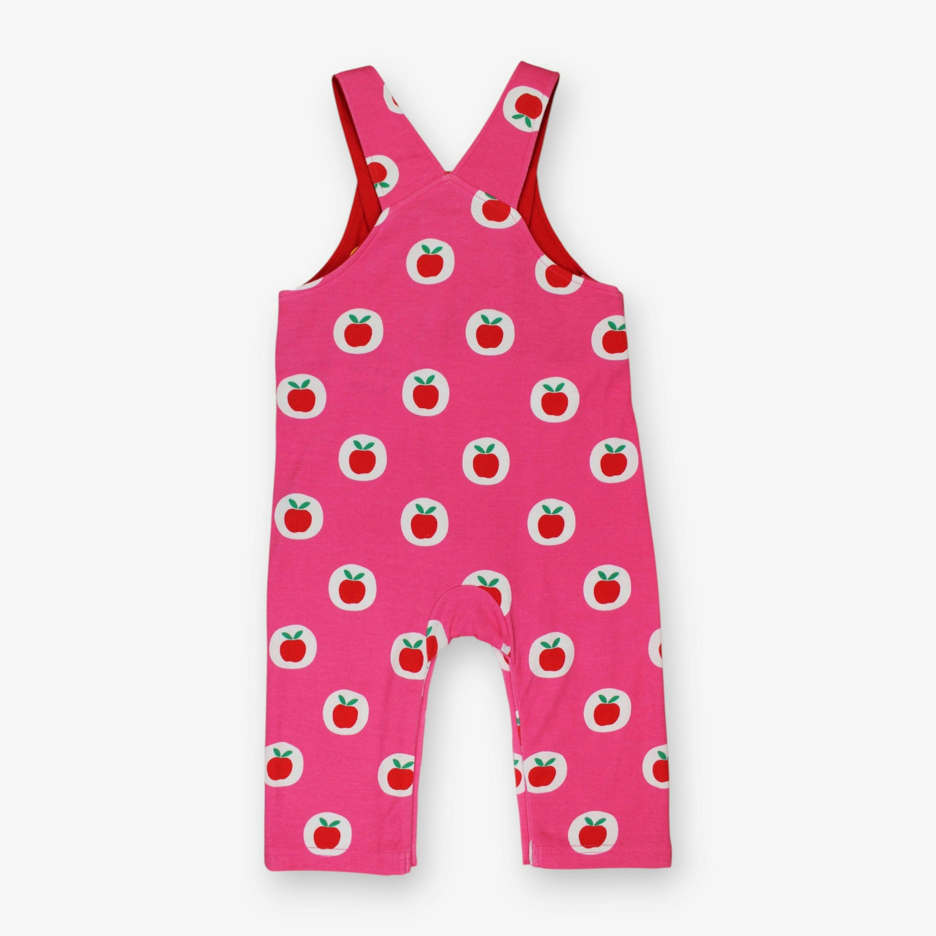 Organic Apple Print Dungarees , view 3 of 3