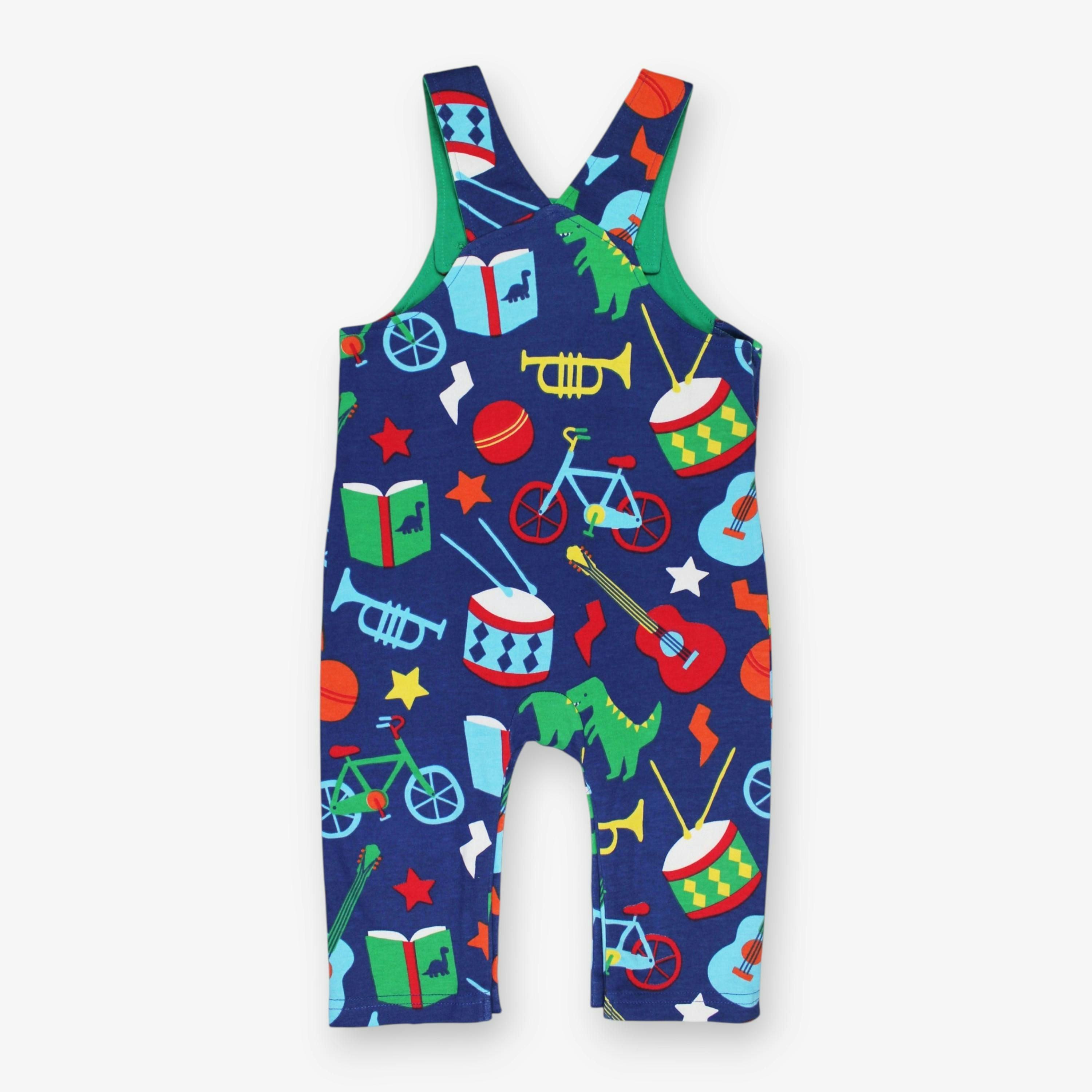 Organic Toys Print Dungarees , view 3 of 3