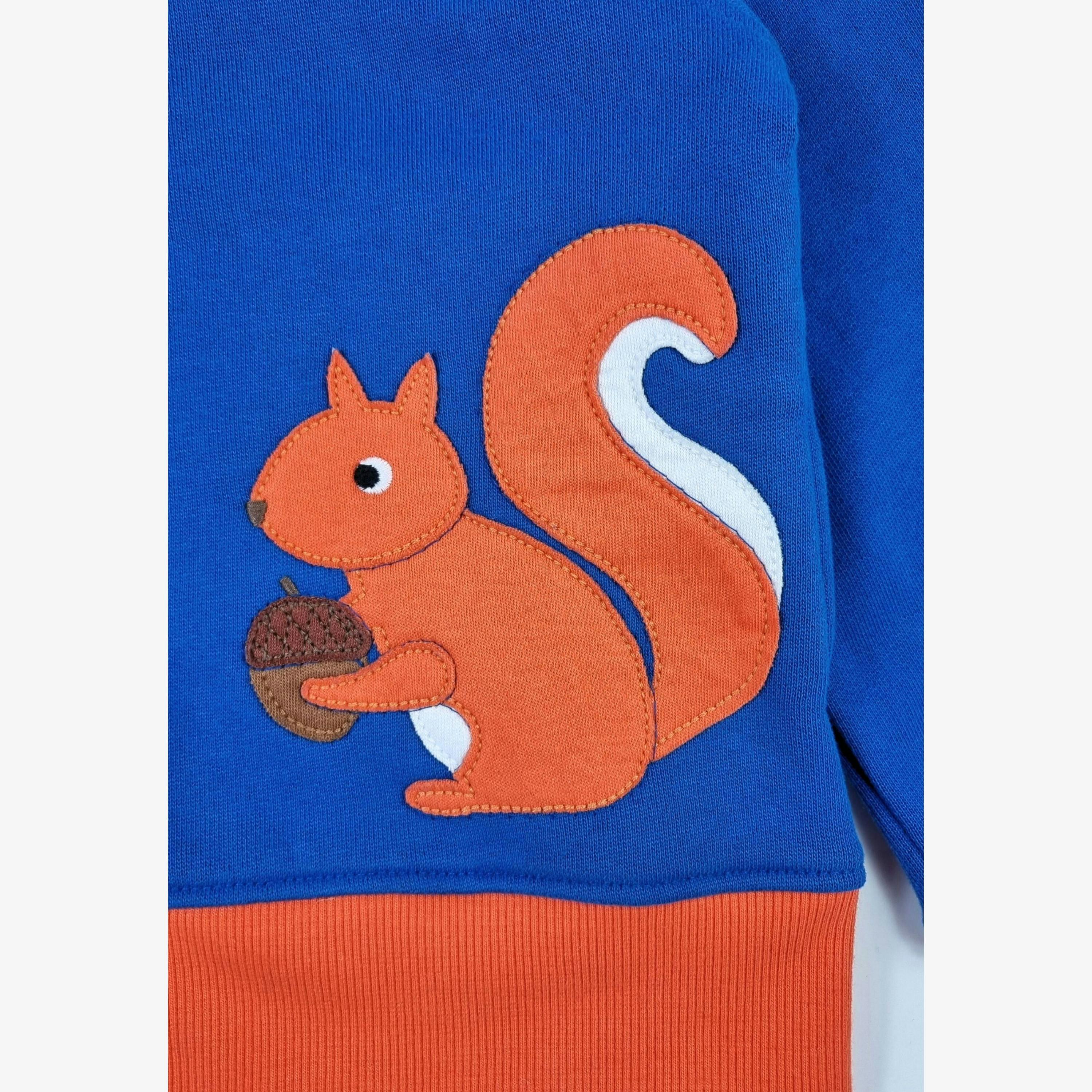 Organic Squirrel Applique Hoodie , view 2 of 3