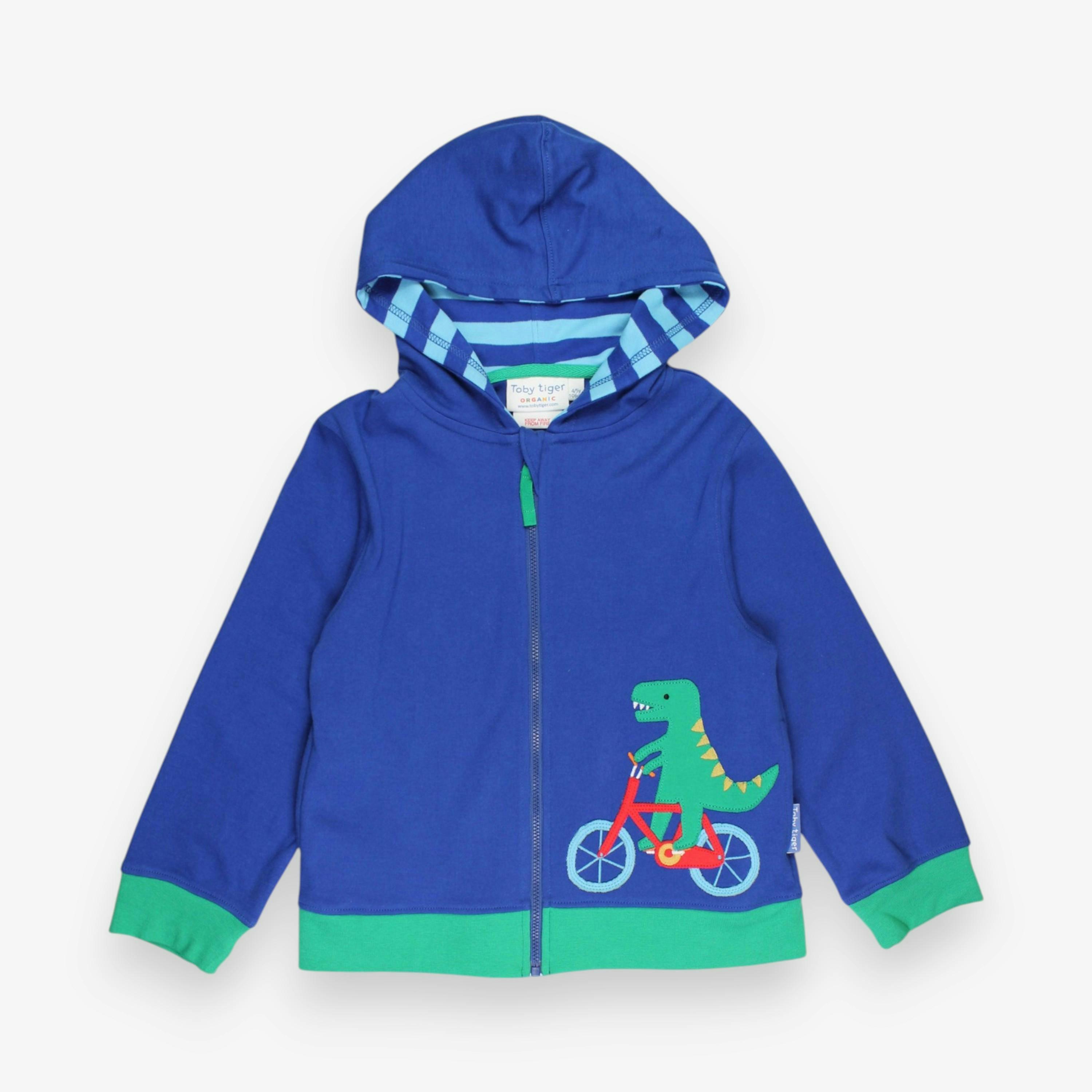 Organic Toys Bicycle Dinosaur Applique Hoodie , view 1 of 3