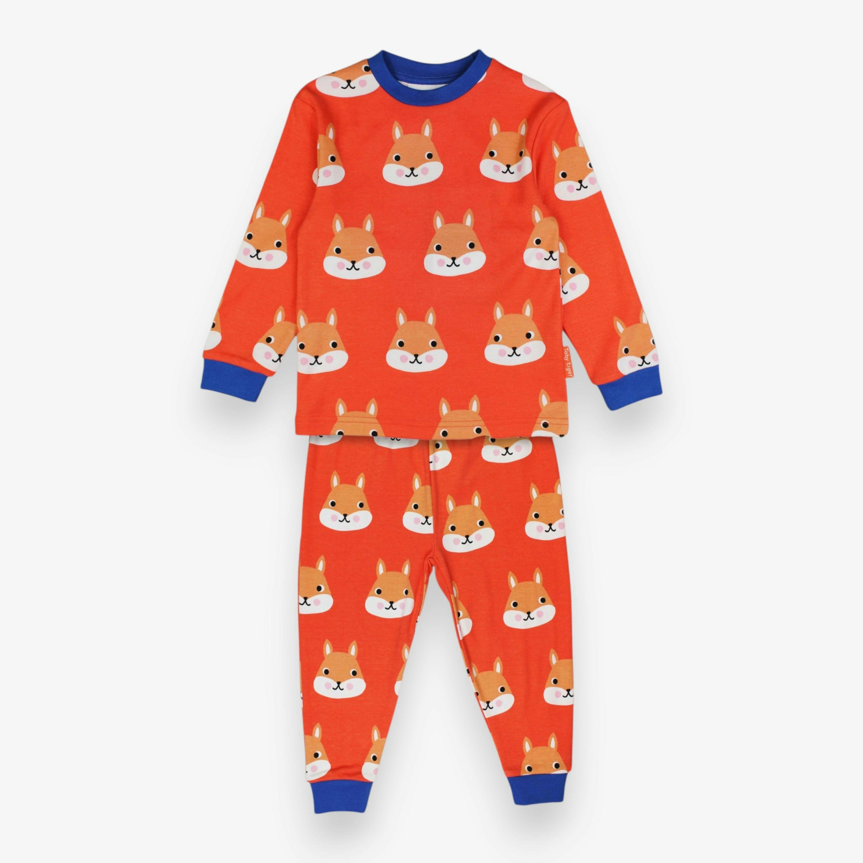 Organic Squirrel Print Pyjamas , view 1 of 3