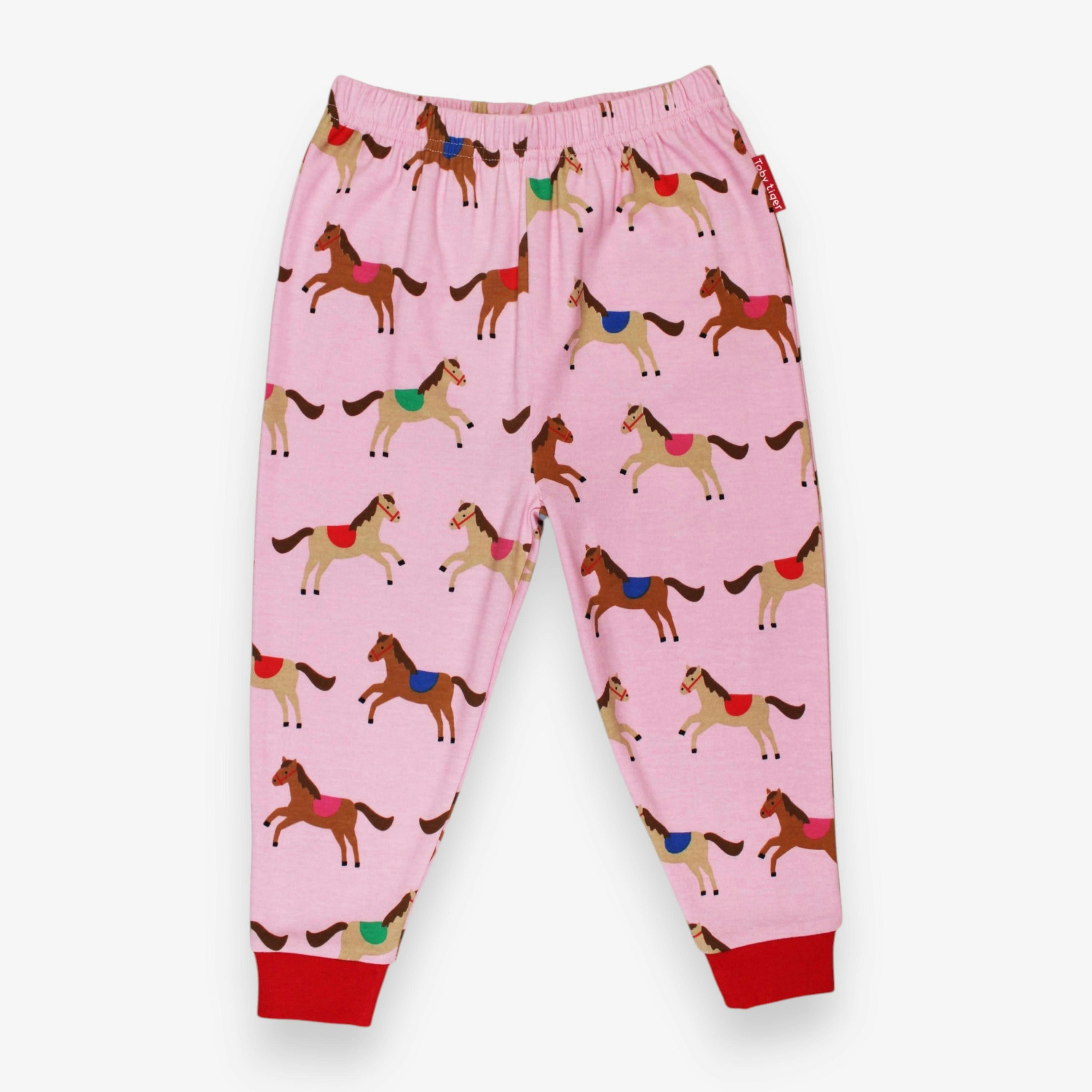 Organic Pink Horse and Pony Print Pyjamas , view 3 of 3