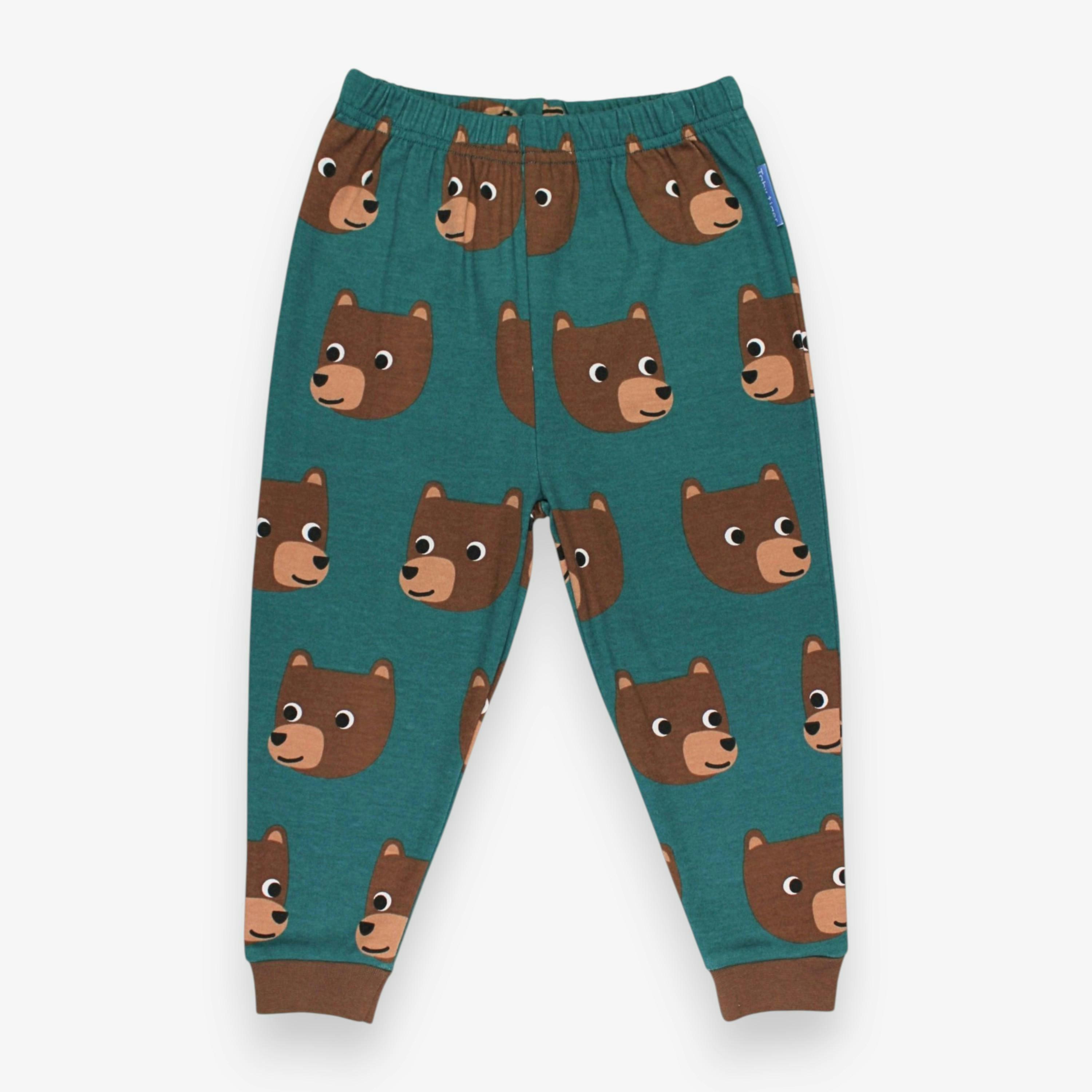 Organic Brown Bear Print Pyjamas , view 3 of 3