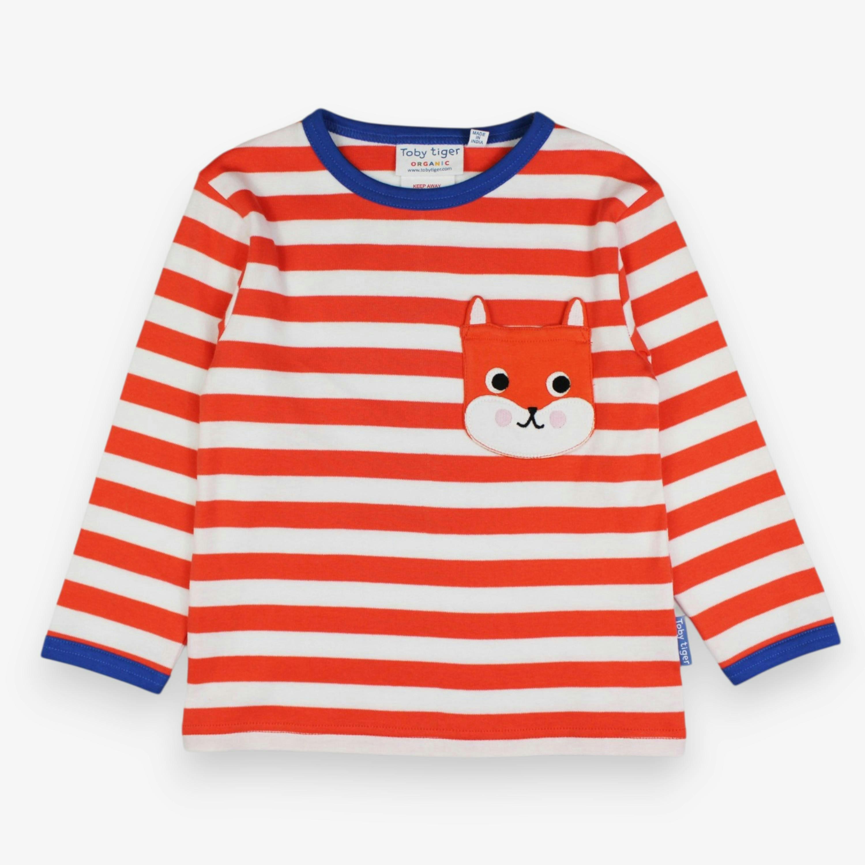 Organic Squirrel Pocket Applique Long Sleeved T-Shirt , view 1 of 2