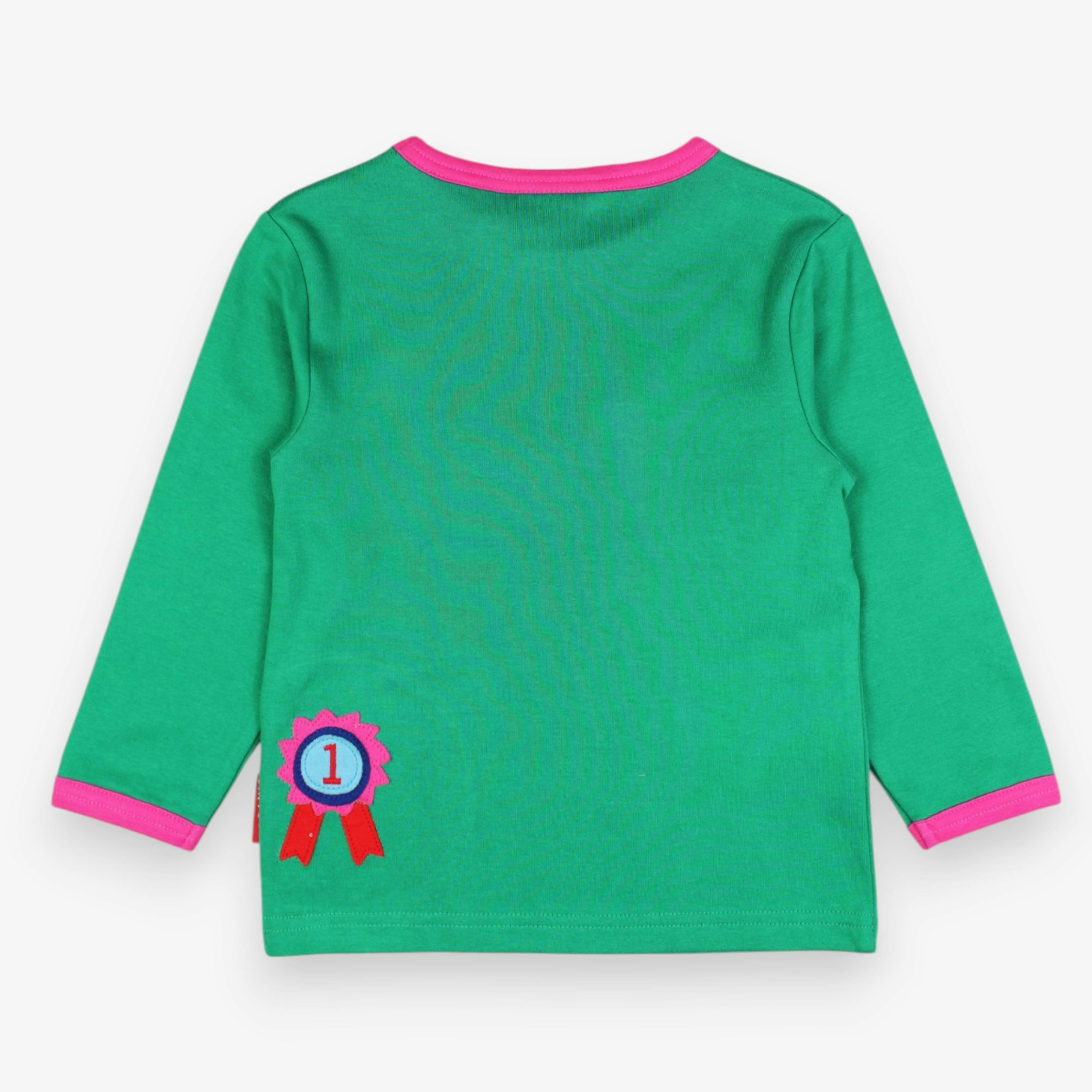 Organic Green Horse Applique Long Sleeved T-Shirt , view 3 of 3