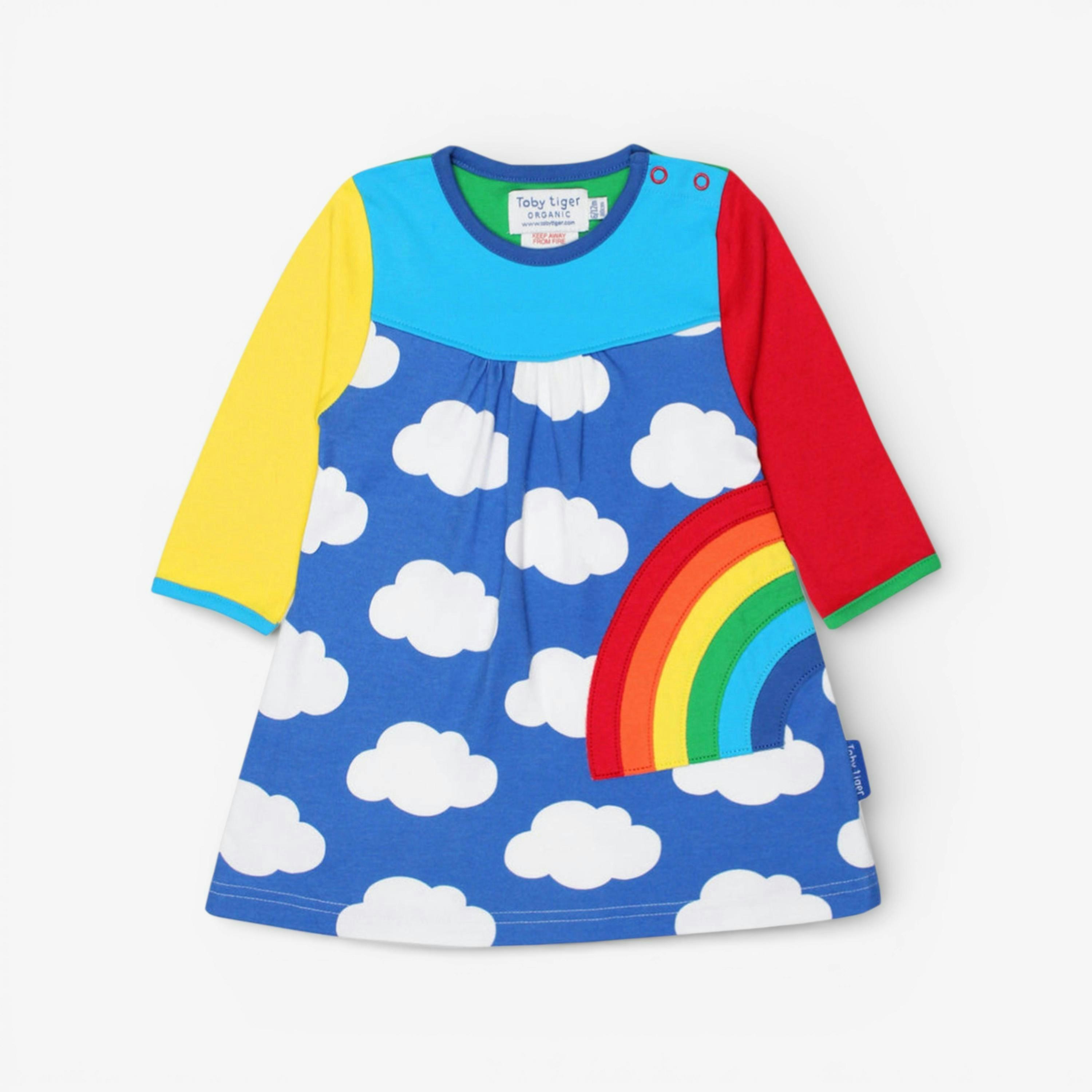 Organic Multi Rainbow Applique Dress , view 1 of 2