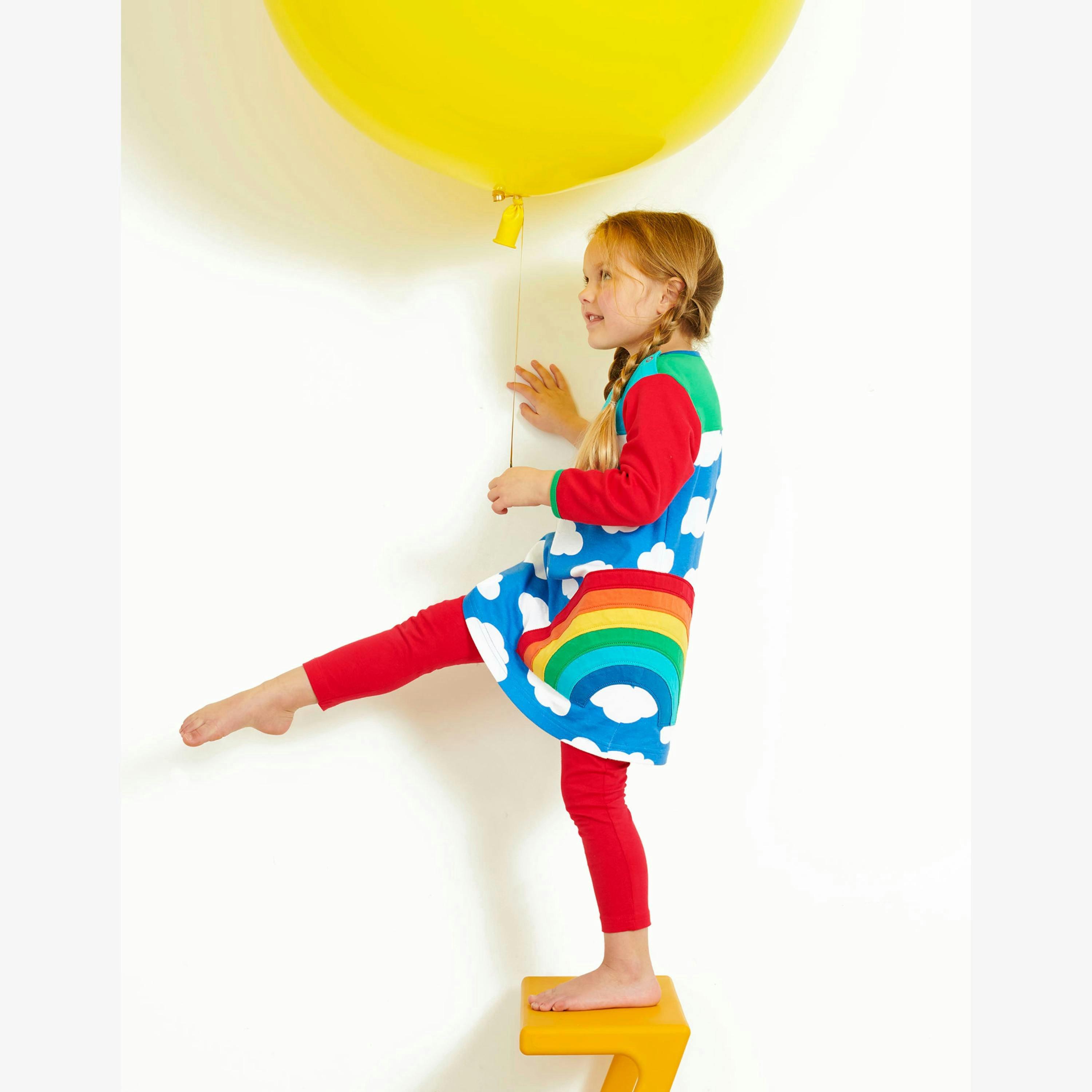 Organic Multi Rainbow Applique Dress , view 2 of 2