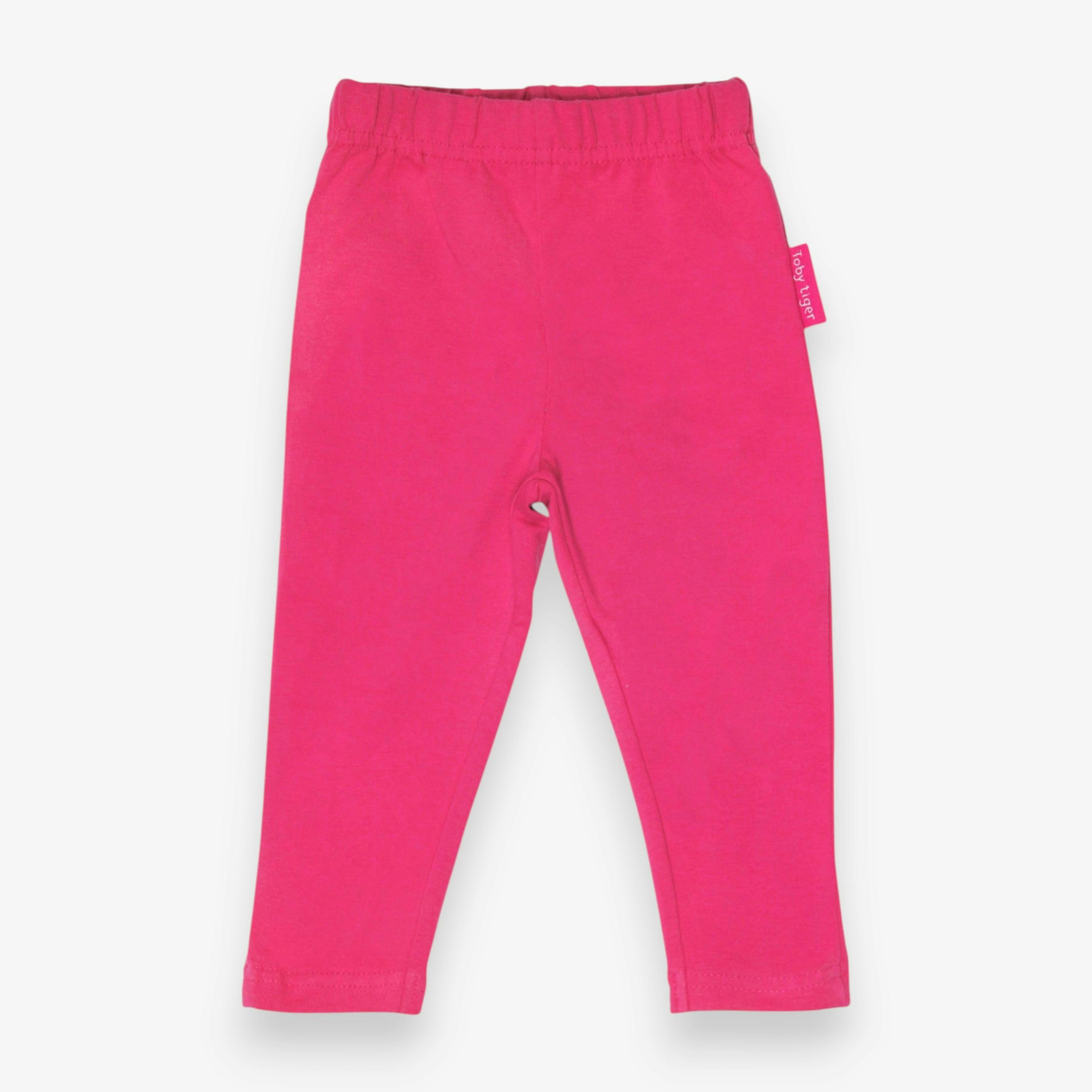 Organic Pink Basic Leggings , view 1 of 2