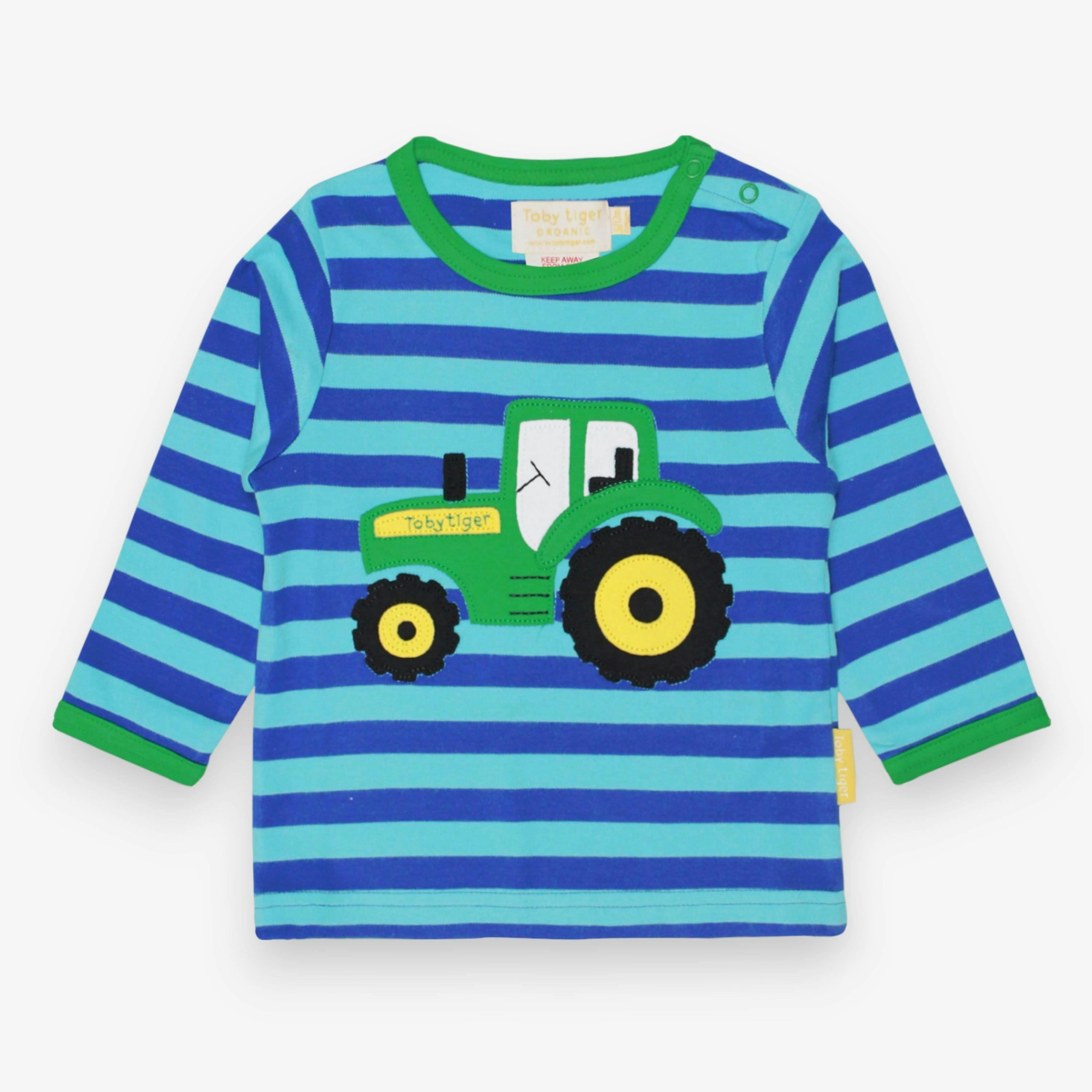 Organic Tractor Applique Long-Sleeved T-Shirt , view 1 of 2