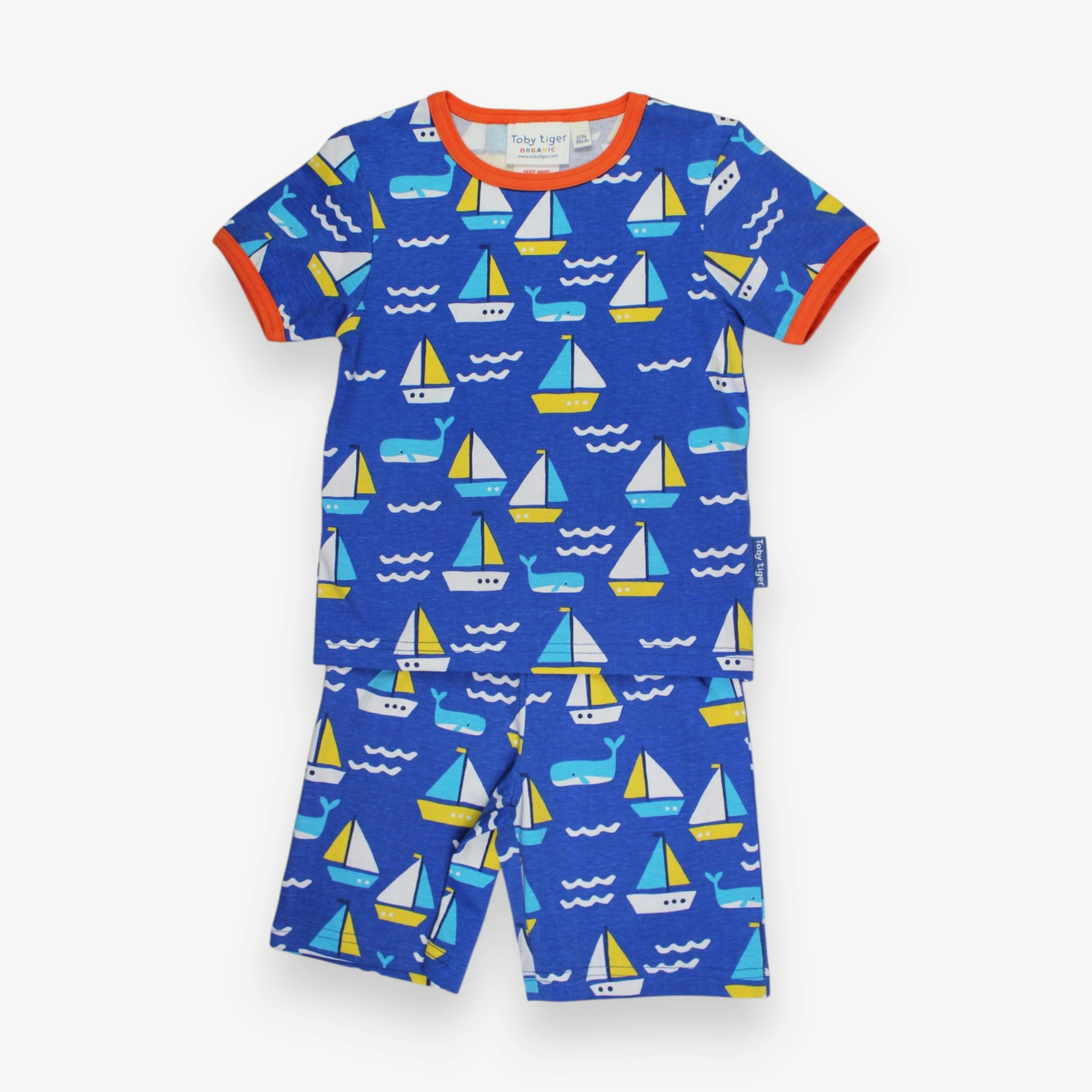 Organic St Ives Print Short Pyjamas , view 1 of 3