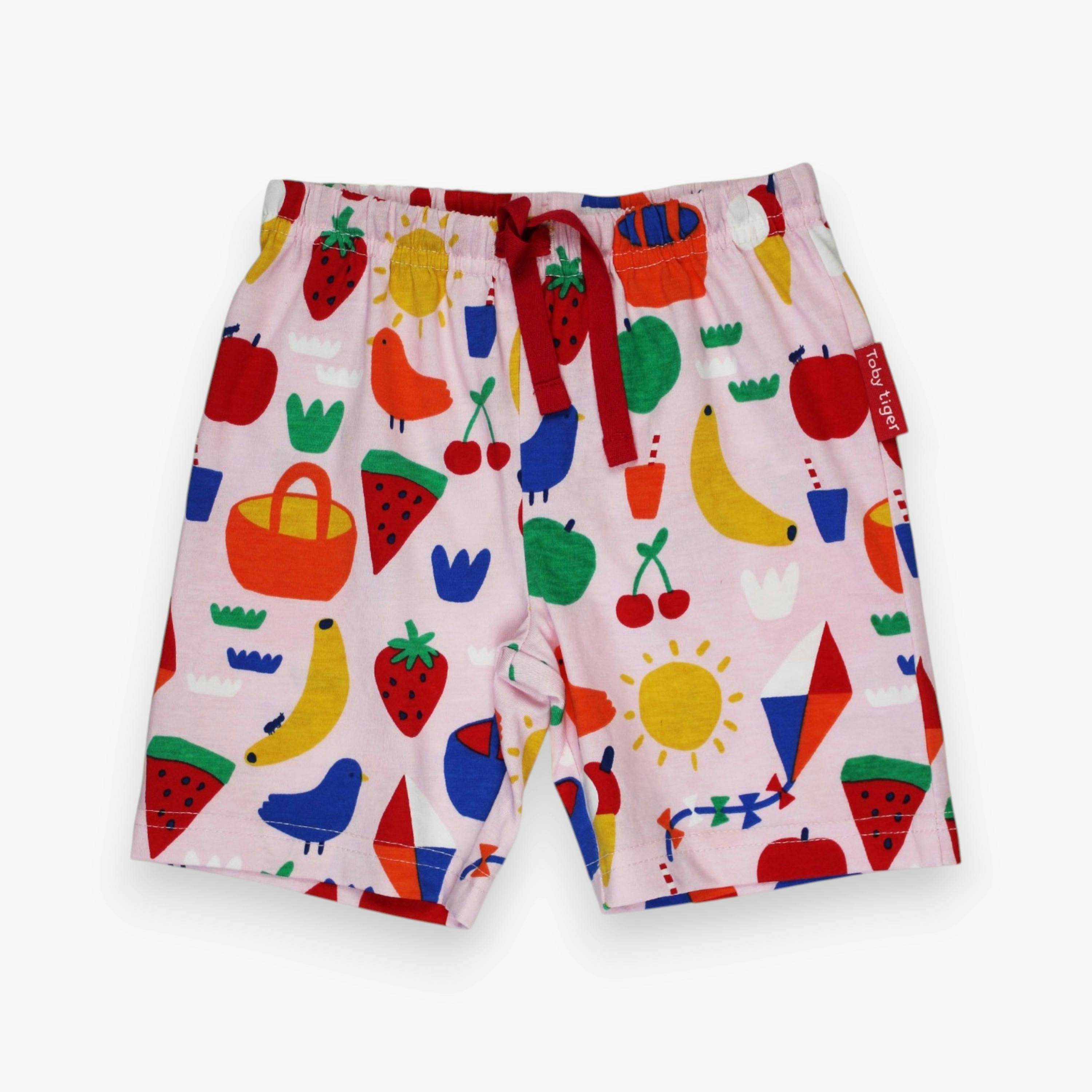 Organic Picnic Print Short Pyjamas , view 3 of 3