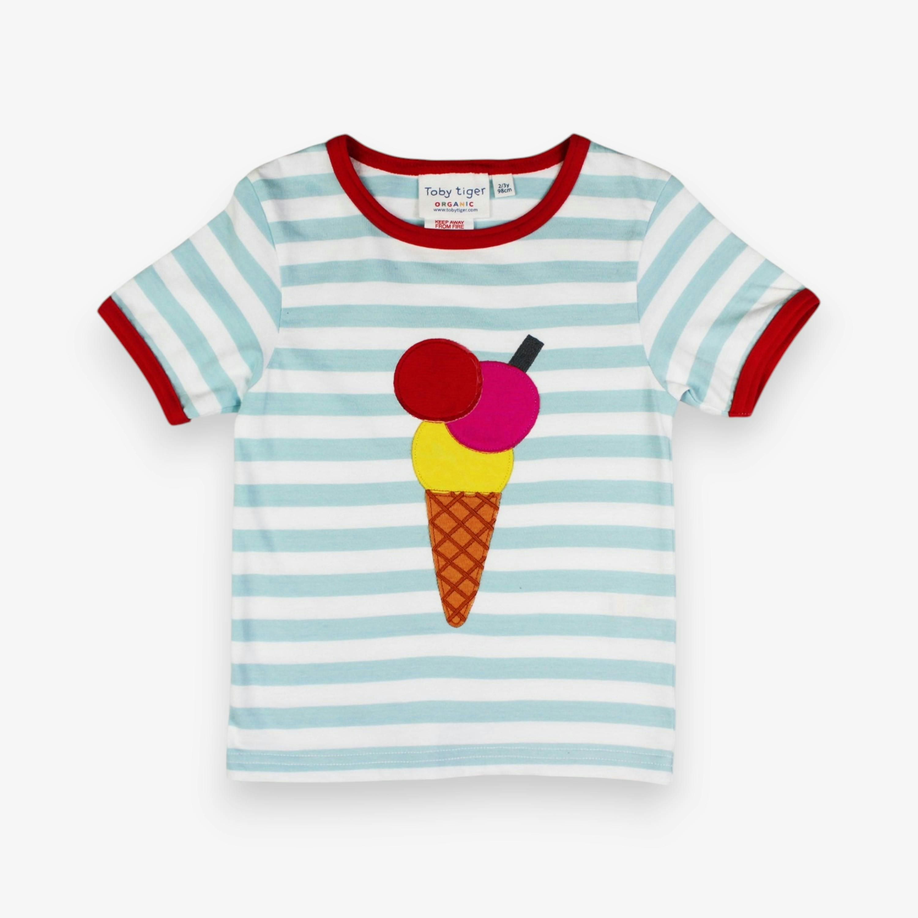 Organic Ice Cream Applique Short-Sleeved T-Shirt , view 1 of 4
