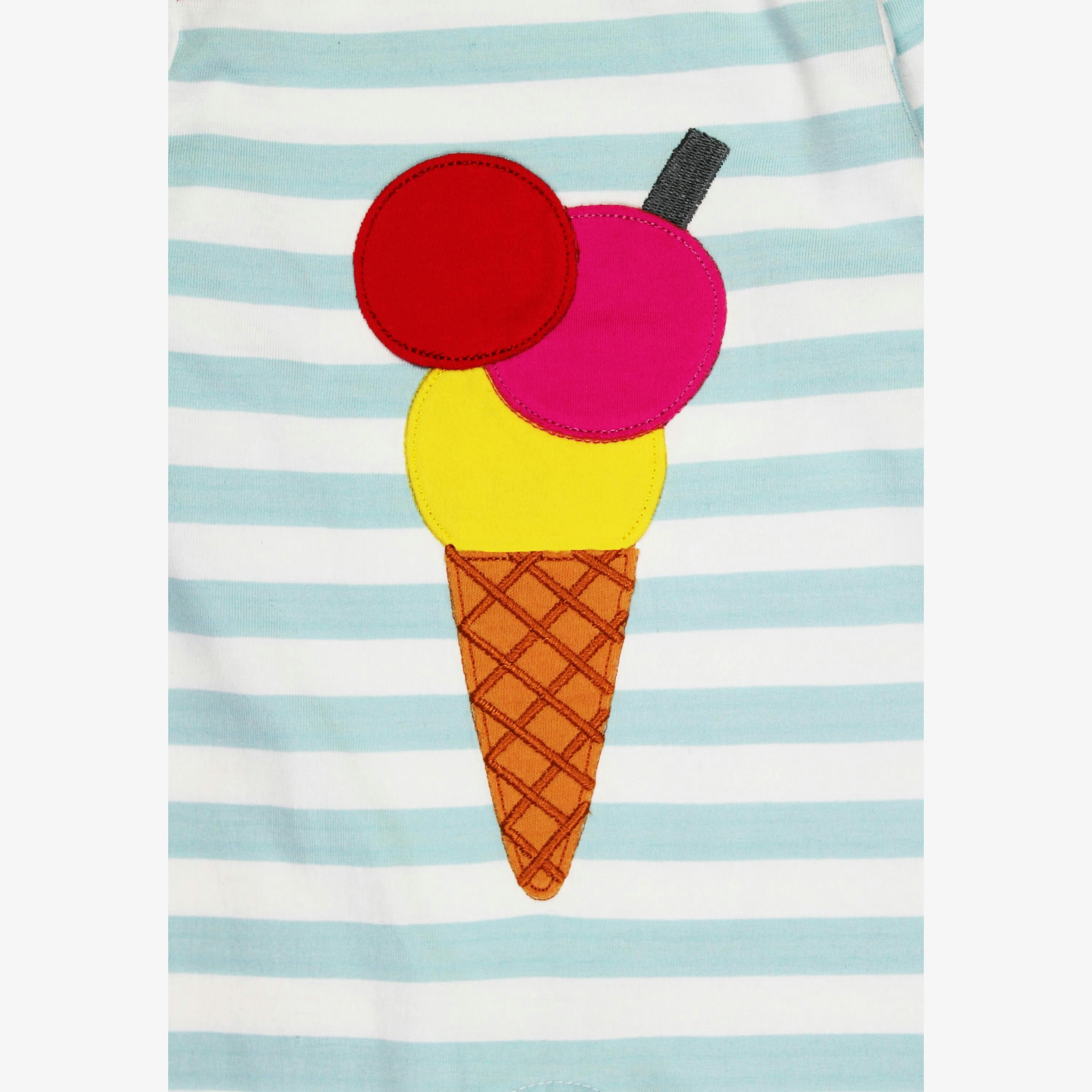 Organic Ice Cream Applique Short-Sleeved T-Shirt , view 3 of 4