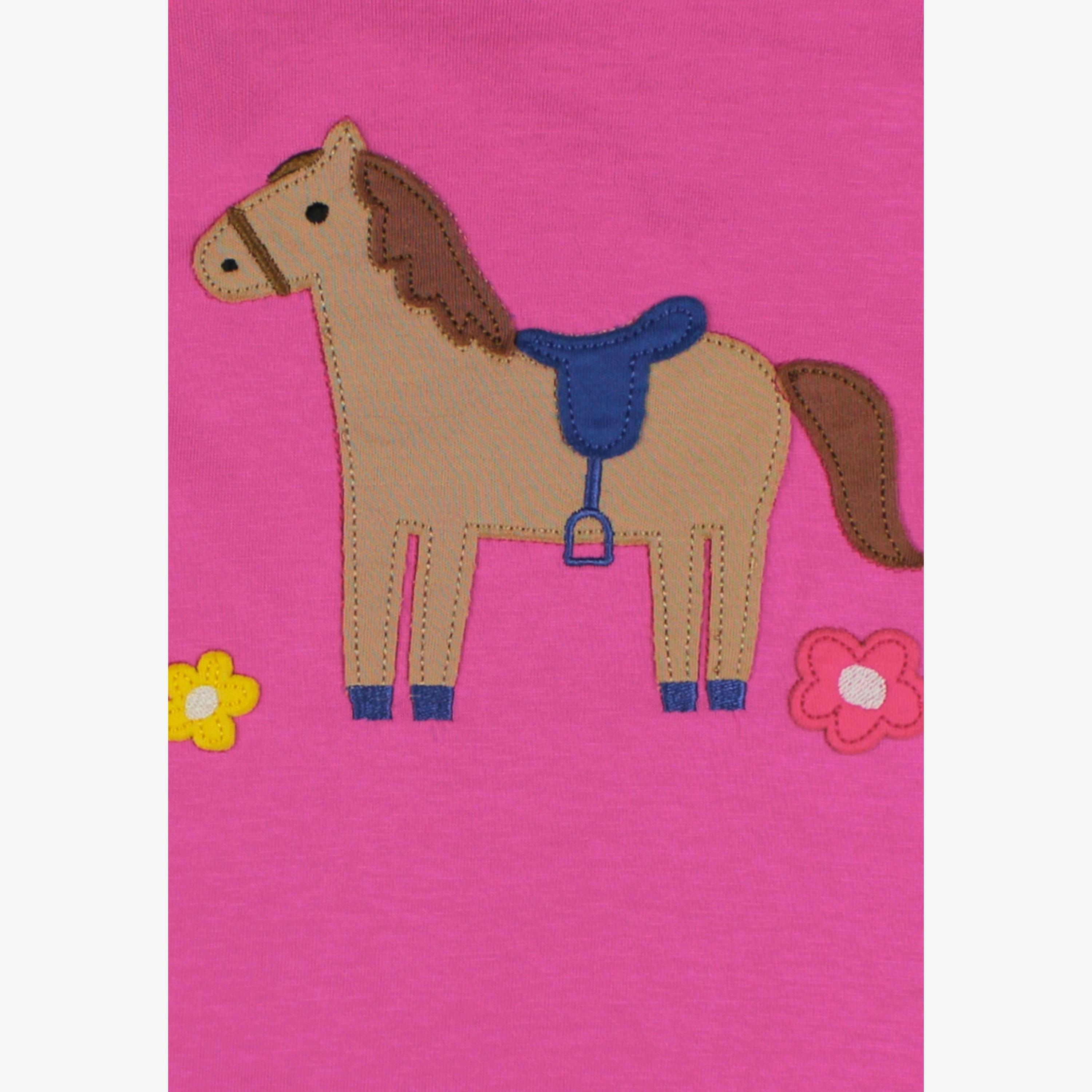 Organic Hillside Pony Applique Short-Sleeved T-Shirt , view 2 of 3