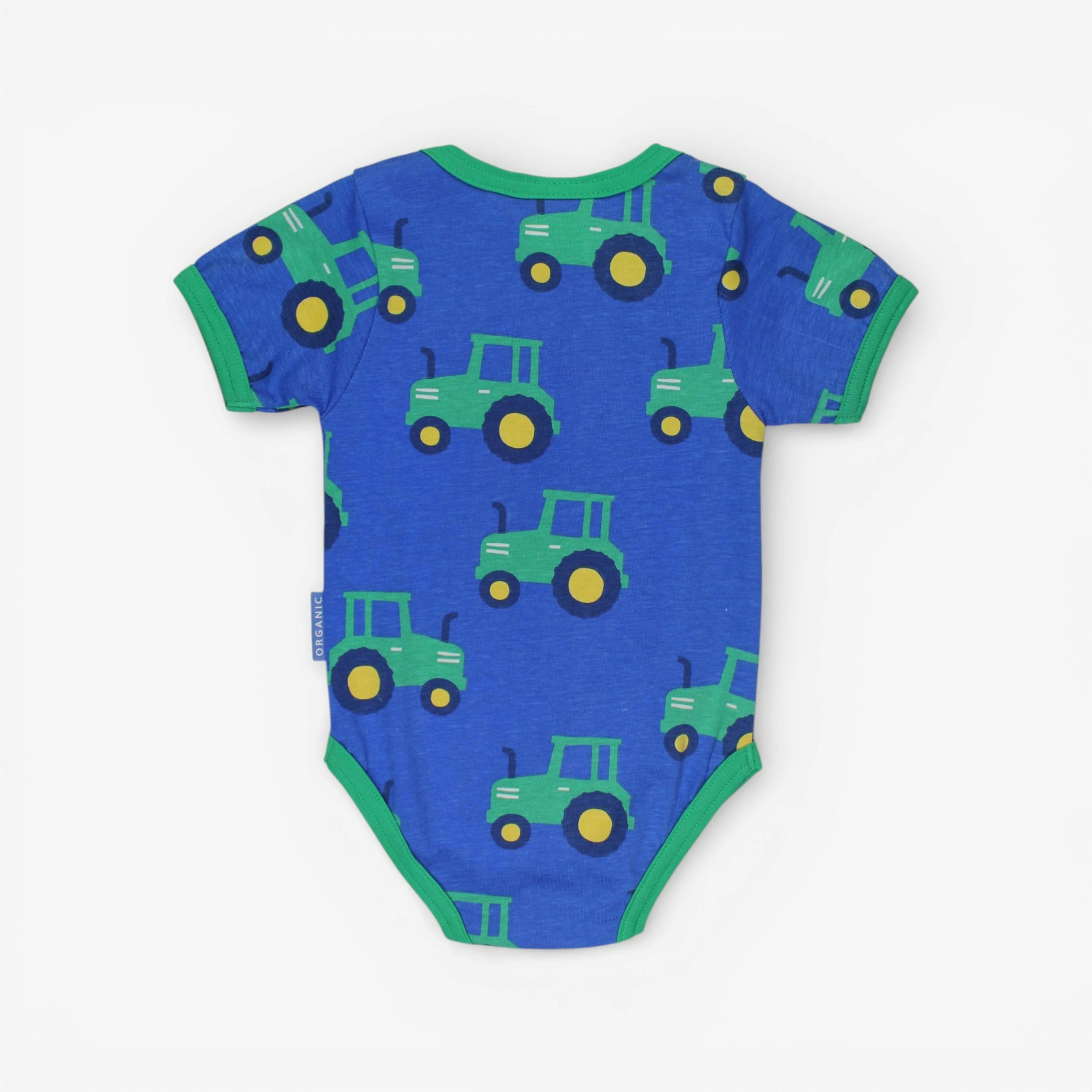 Organic Hillside Tractor Print Baby Body , view 3 of 3