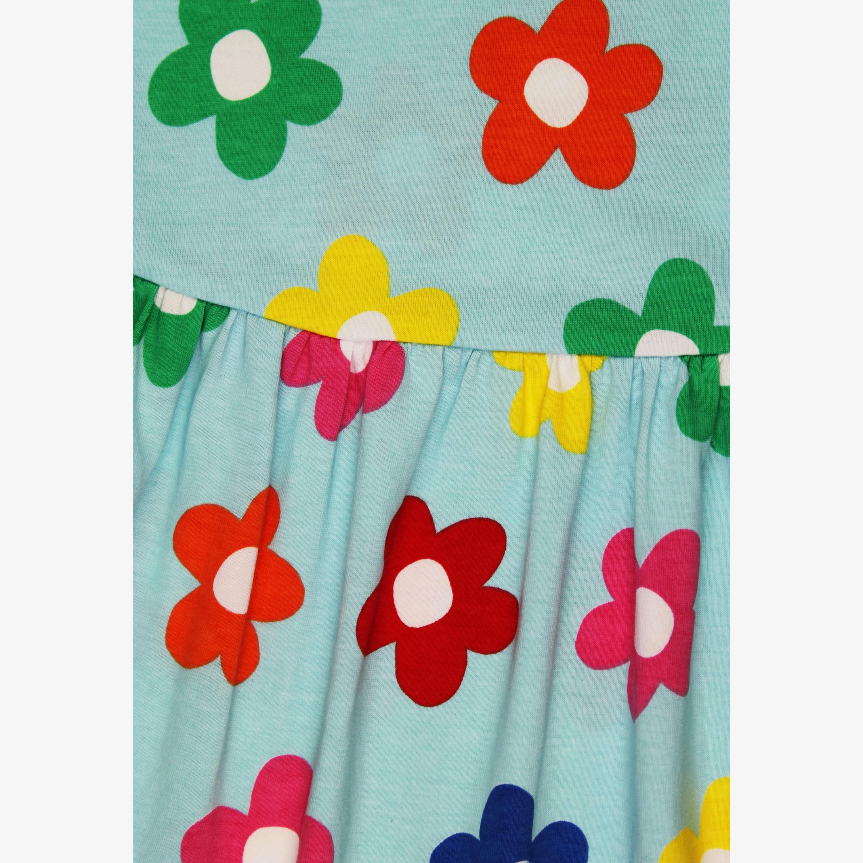 Organic Rainbow Bloom Print Summer Dress , view 2 of 4