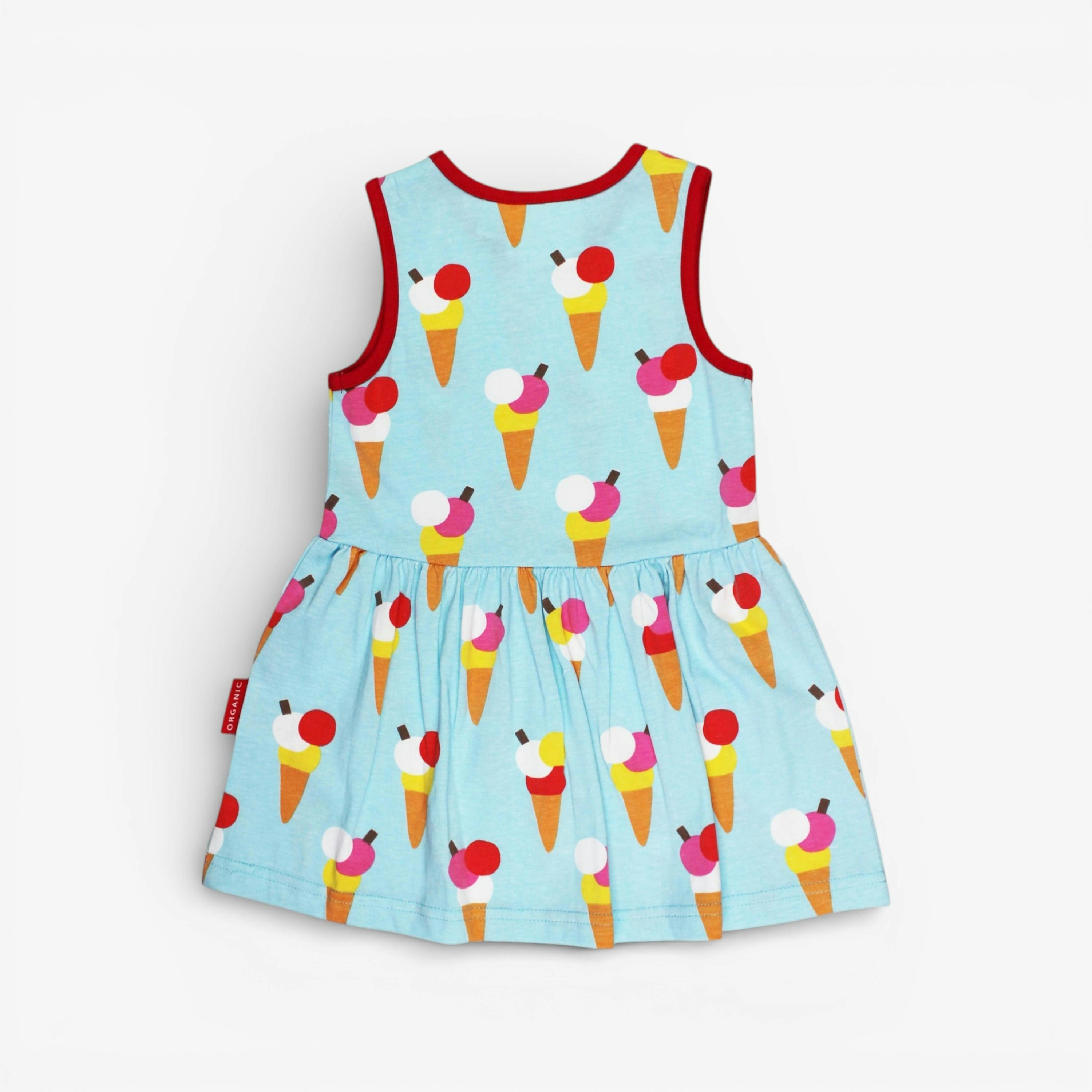 Organic Ice Cream Cones Print Summer Dress , view 5 of 5