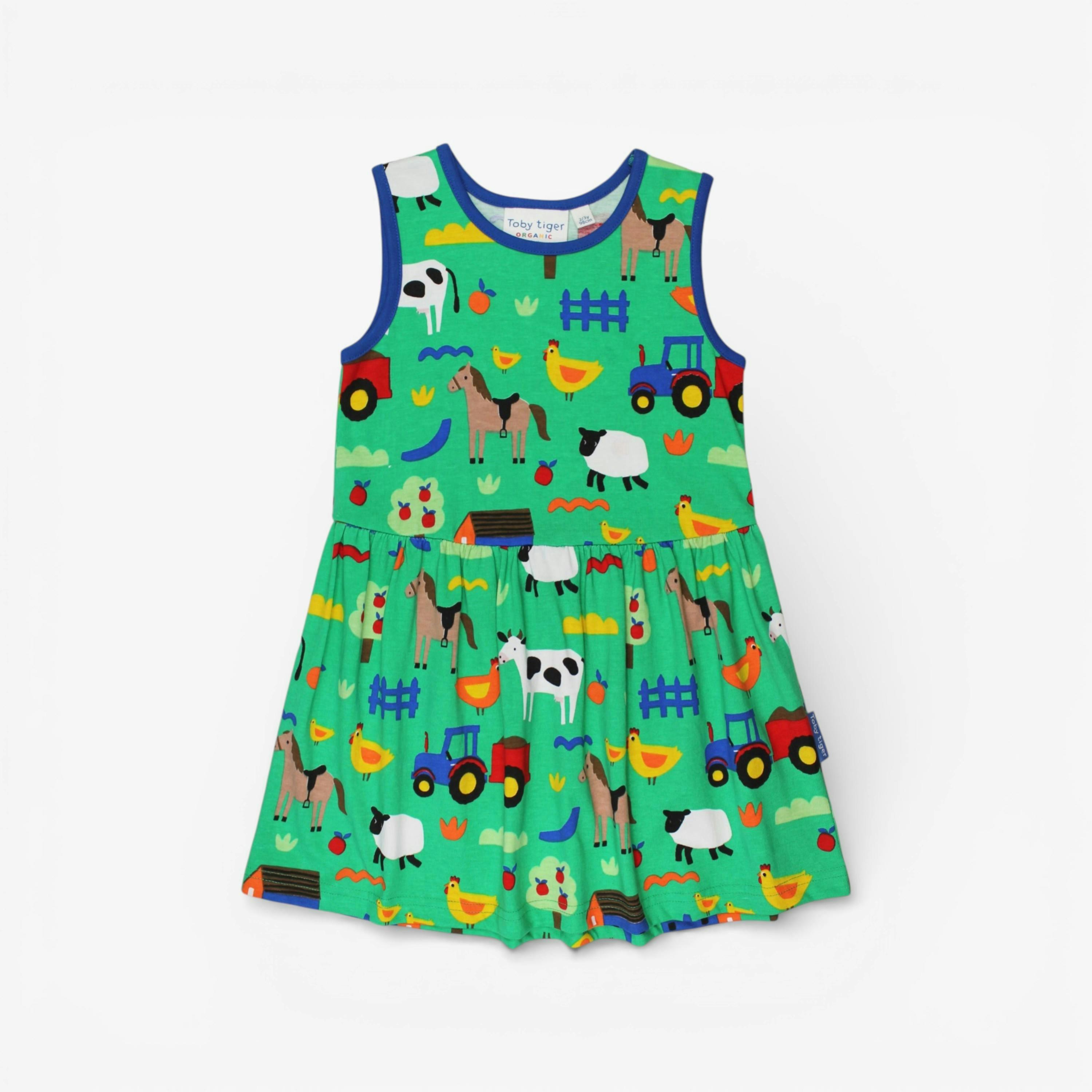 Organic Hillside Print Summer Dress , view 1 of 3