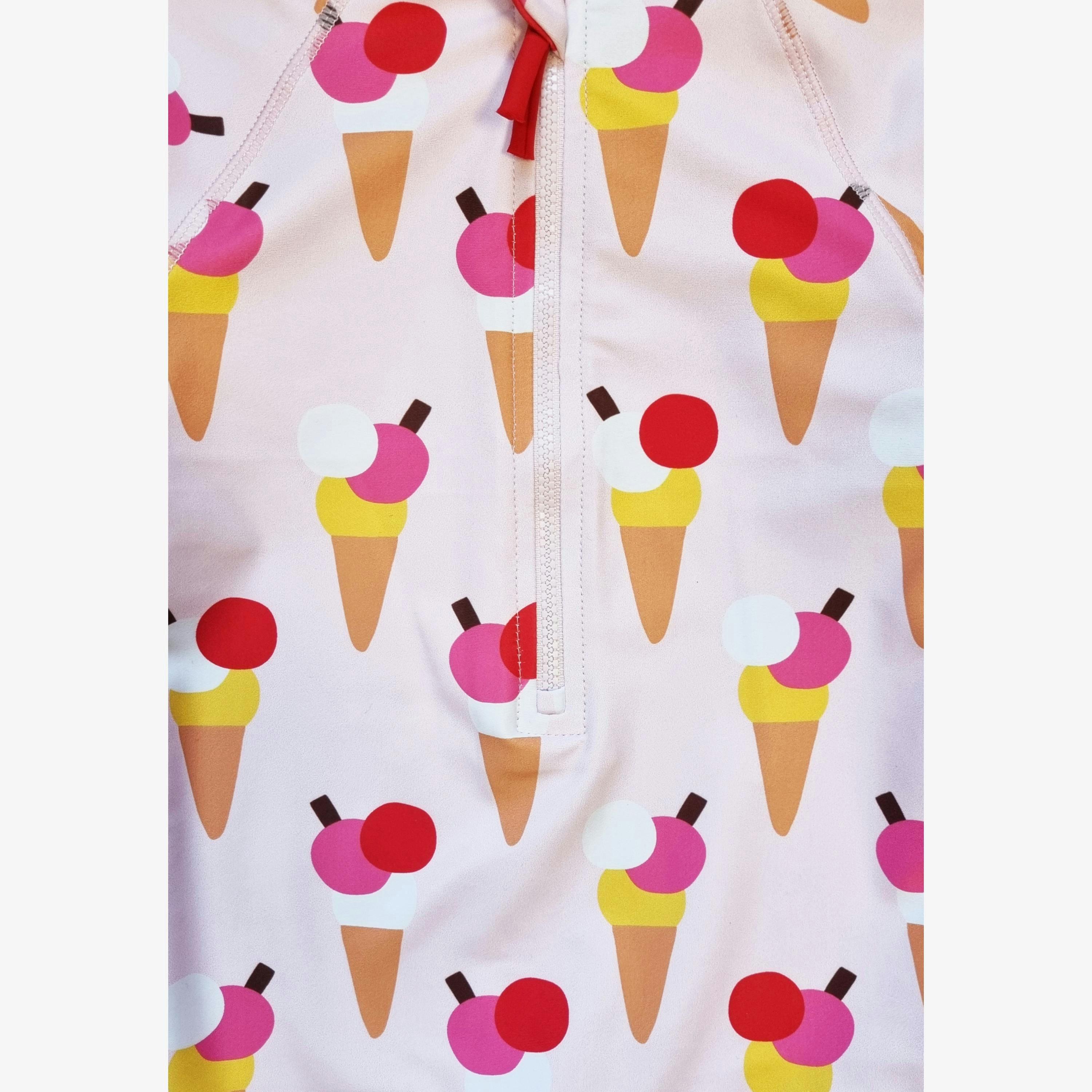 Ice Cream Cones Print Long-Sleeved Baby Swimsuit , view 2 of 3