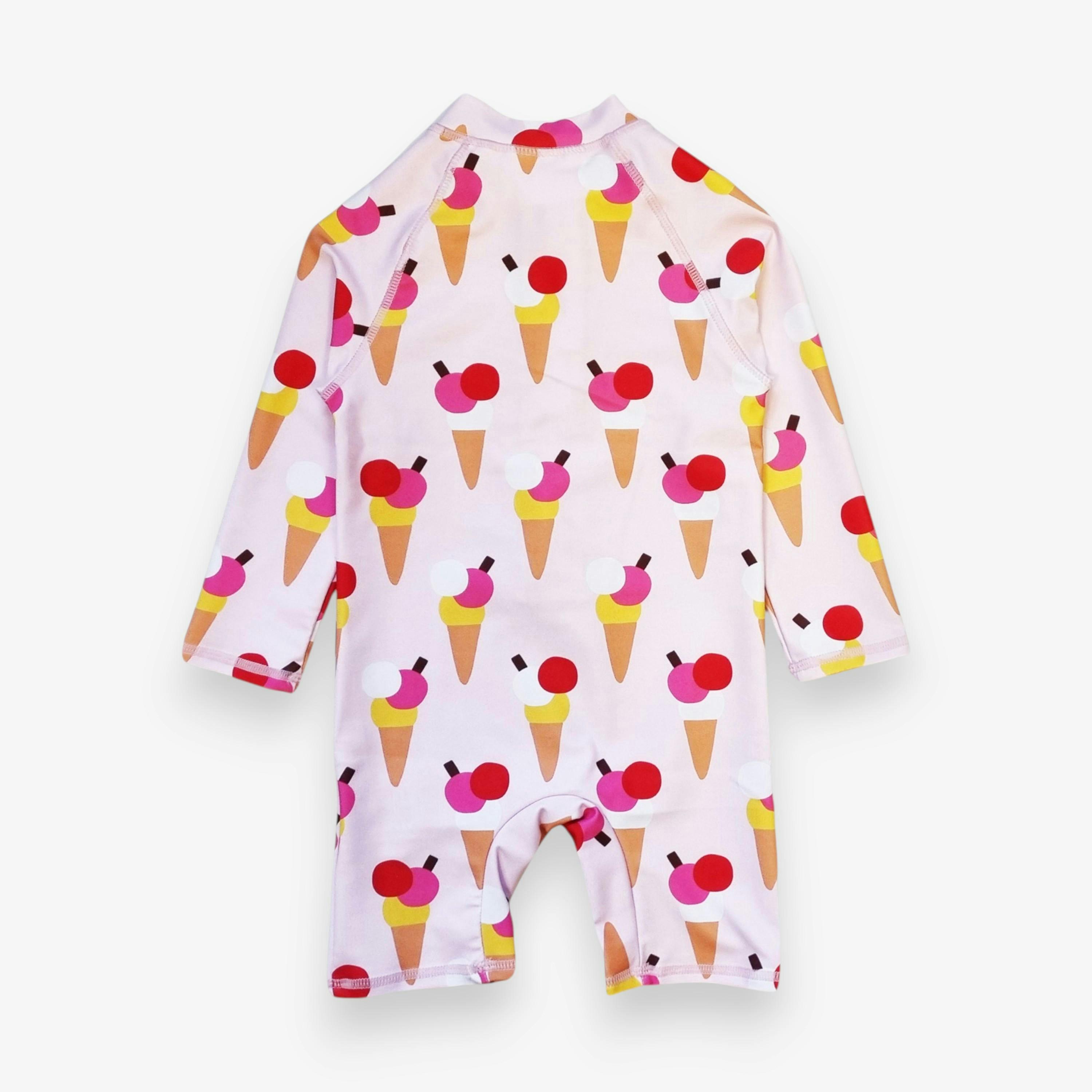 Ice Cream Cones Print Long-Sleeved Baby Swimsuit , view 3 of 3