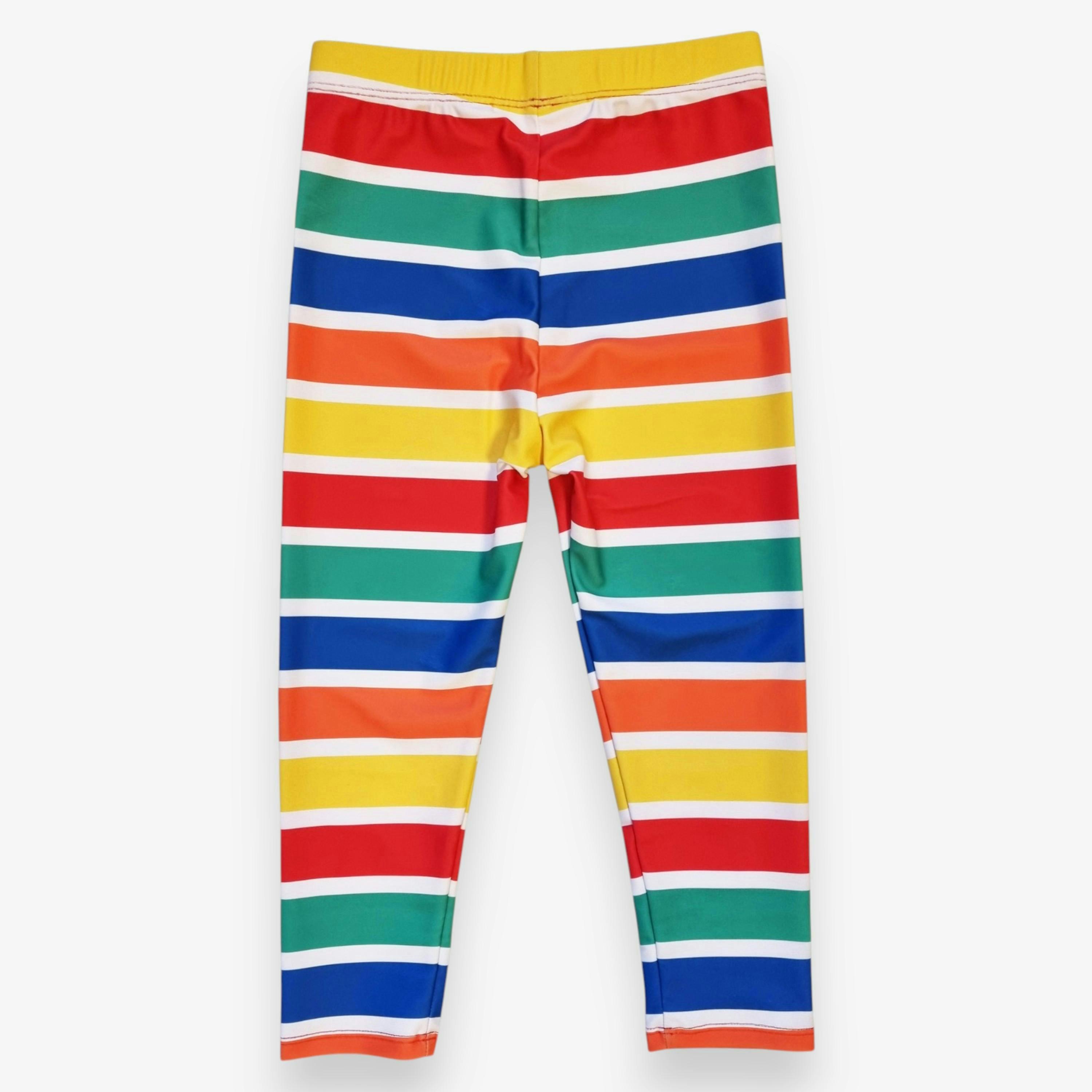 Happy Stripe Print Kids' Swim Leggings , view 3 of 3