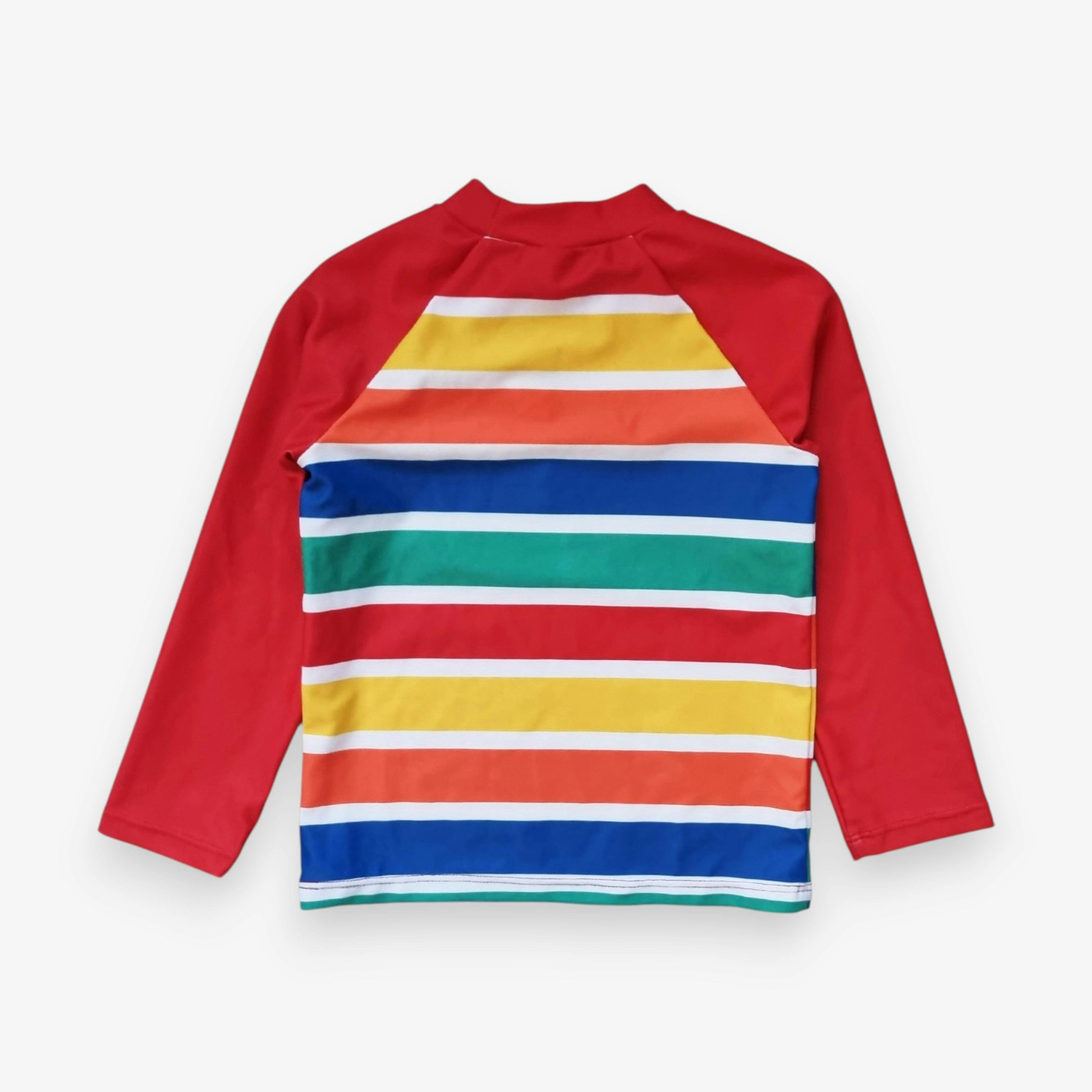 Happy Stripe Print Kids' Swim Rash Vest , view 3 of 3