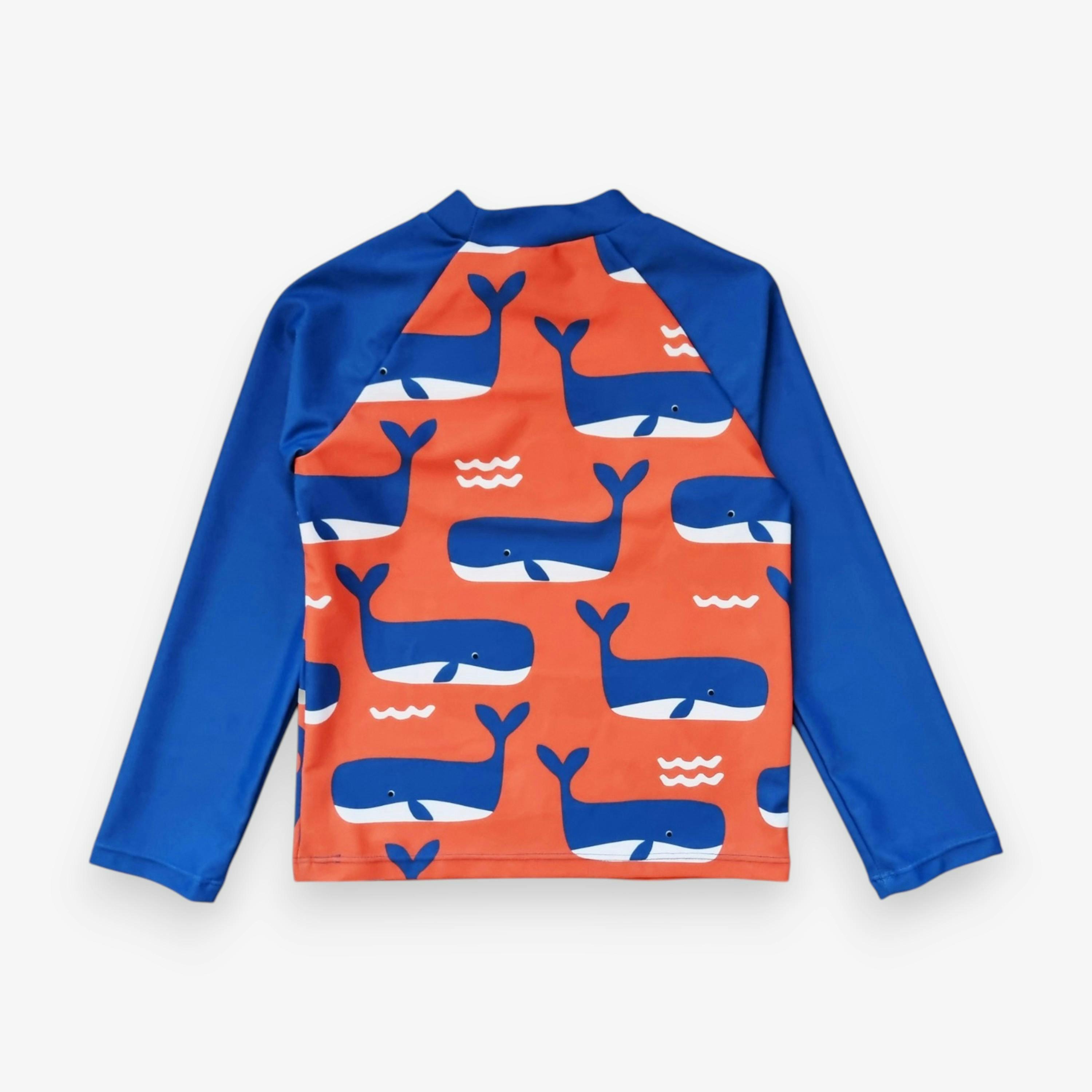 Whale Waves Print Kids' Rash Vest , view 4 of 4