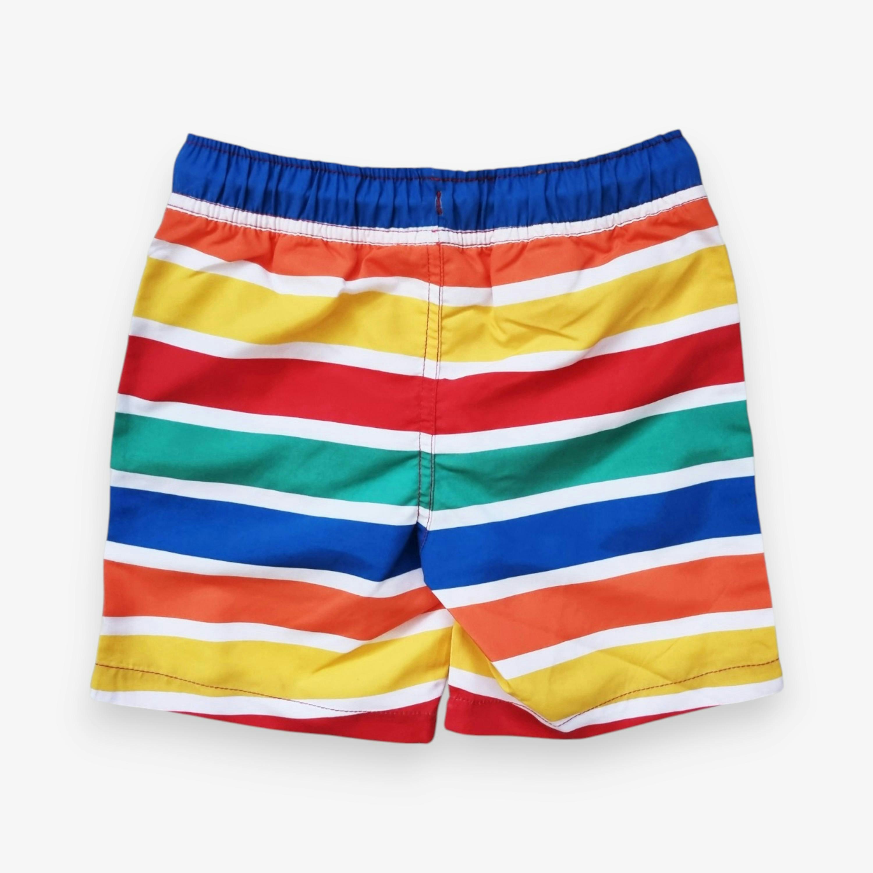 Happy Stripe Print Kids' Swim Shorts , view 4 of 4