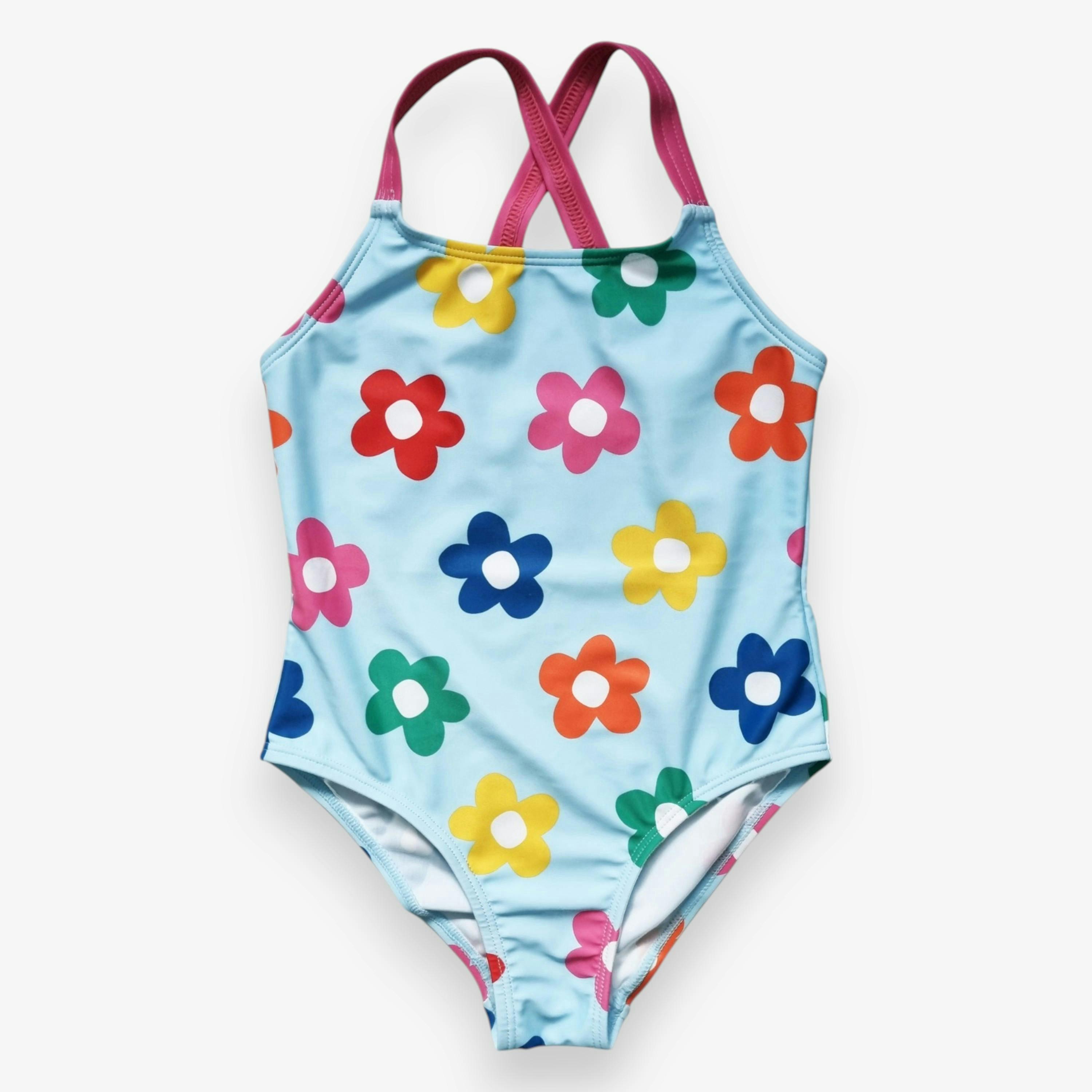 Rainbow Bloom Print Kids' Swimsuit , view 1 of 4