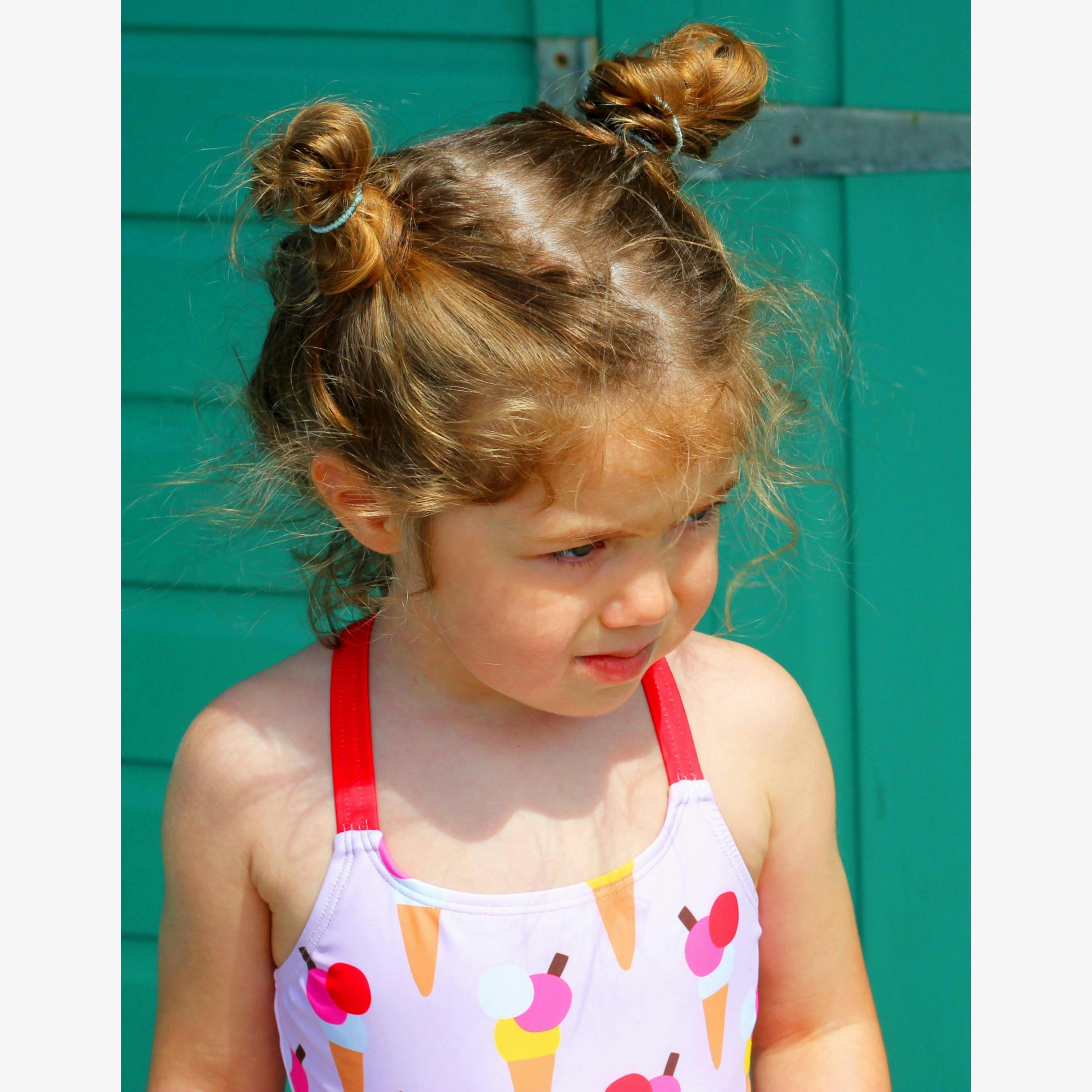 Ice Cream Cones Print Kids' Swimsuit , view 2 of 4