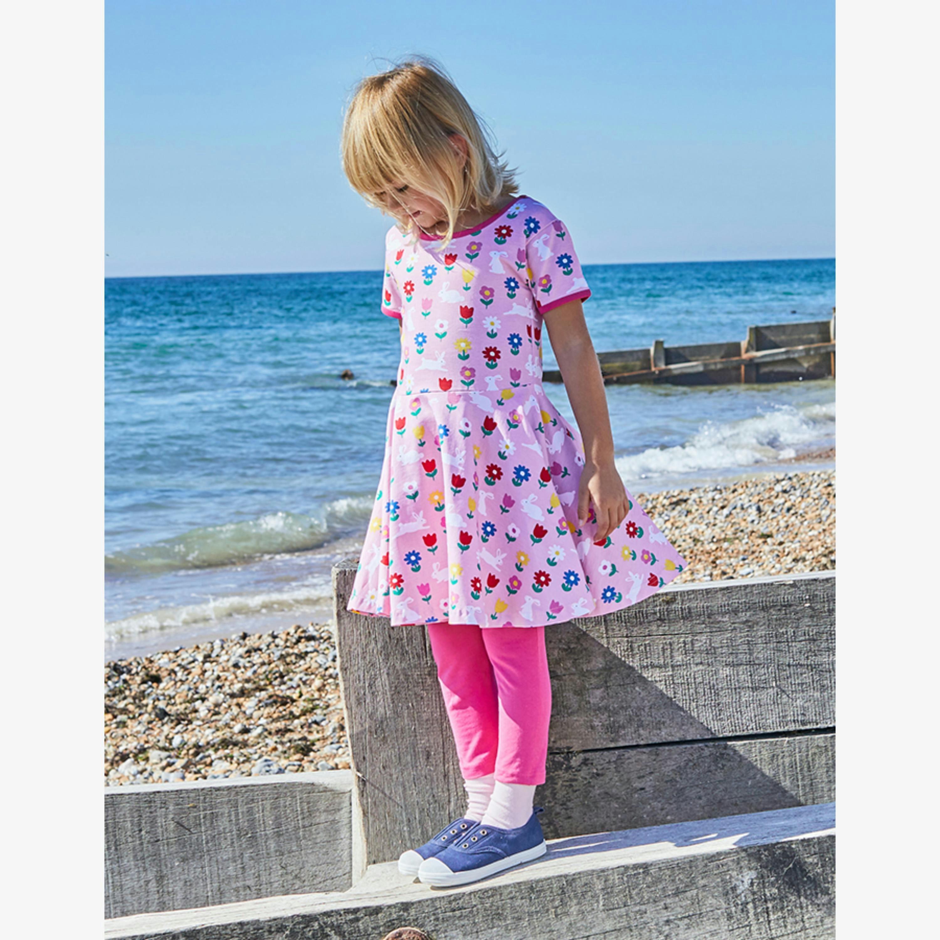 Organic Bunny Print Skater Dress , view 2 of 2