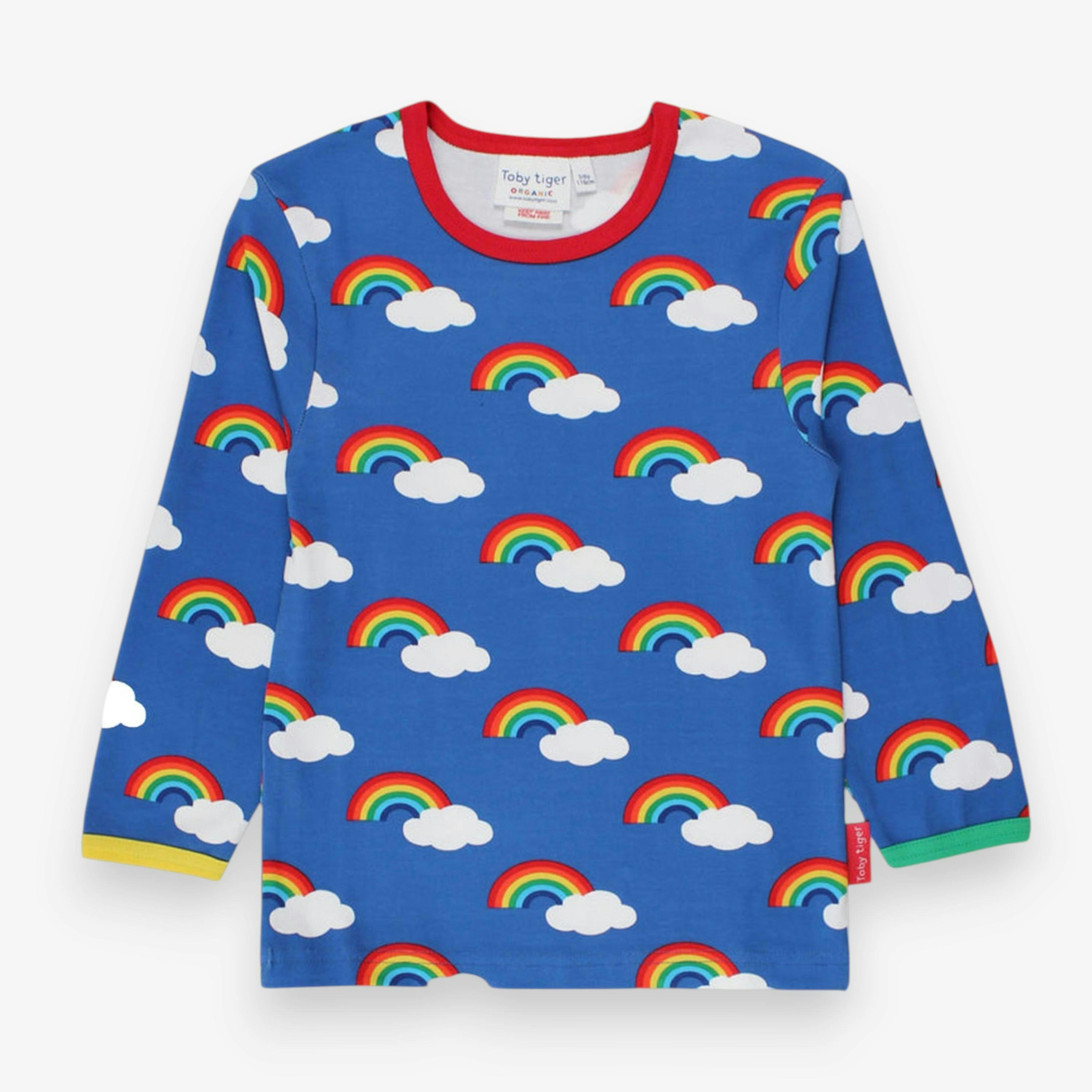 Organic Multi Rainbow Print Long-Sleeved T-Shirt , view 1 of 1