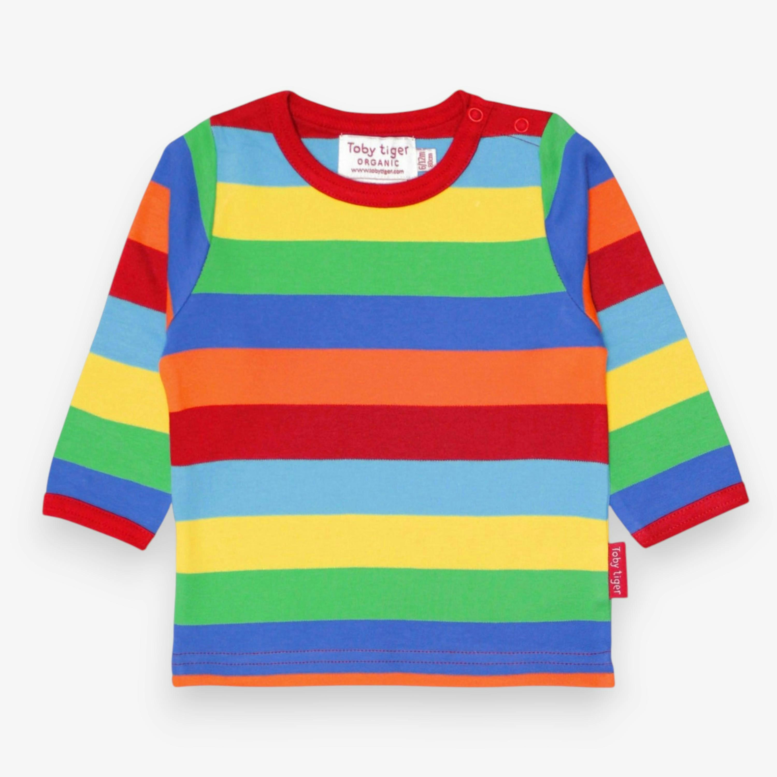 Organic Multi Stripe Long-Sleeved T-Shirt , view 1 of 2
