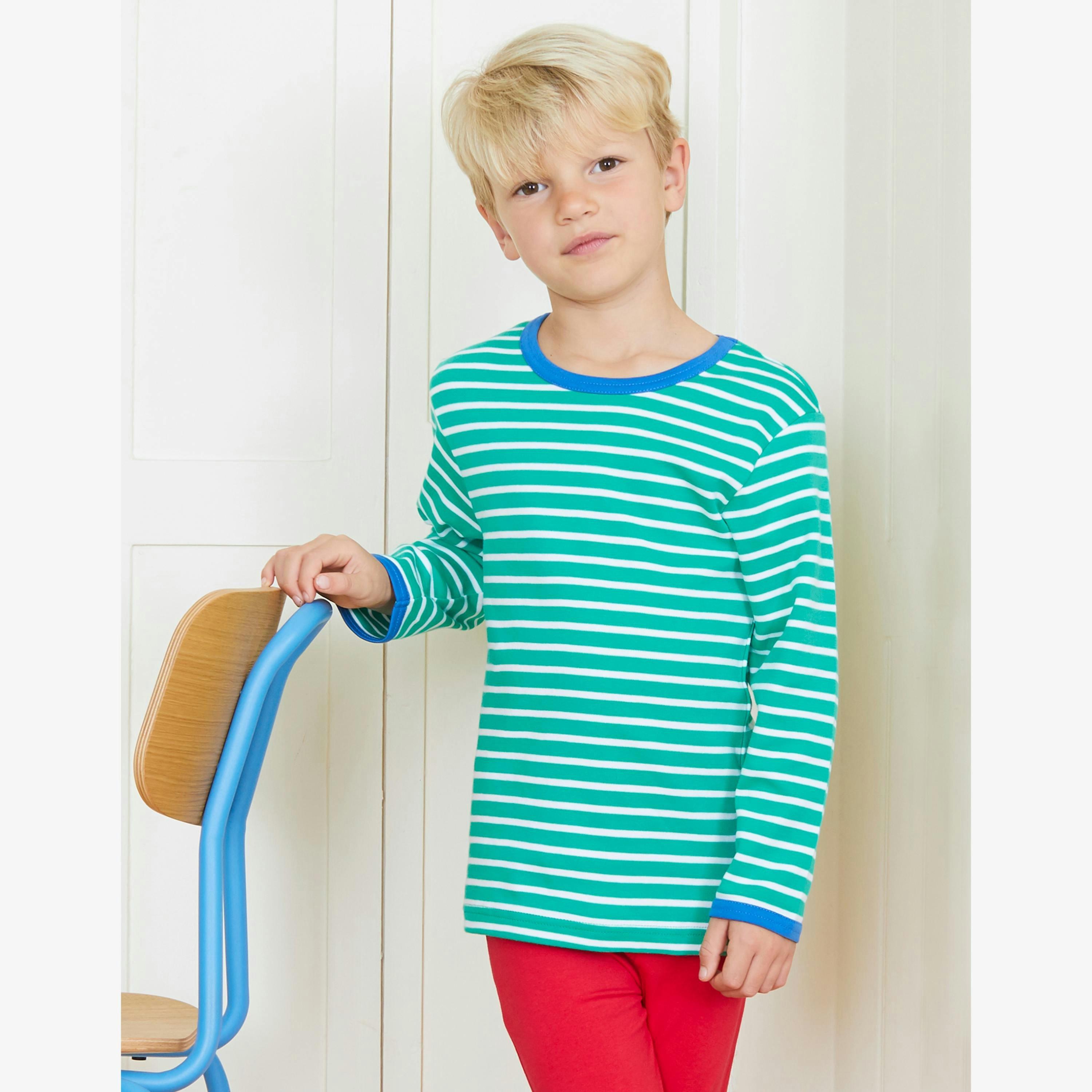 Organic Green Breton Long-Sleeved T-Shirt , view 2 of 2