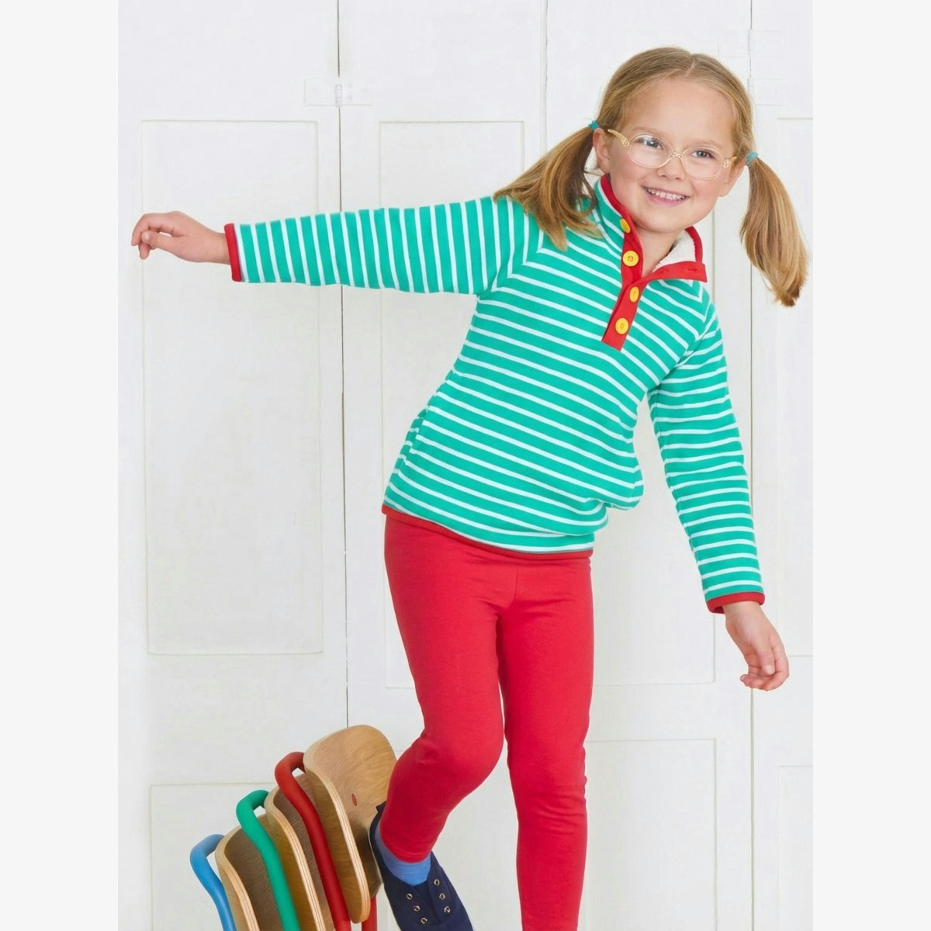 Organic Green Breton Cosy Fleece Sweatshirt , view 2 of 2