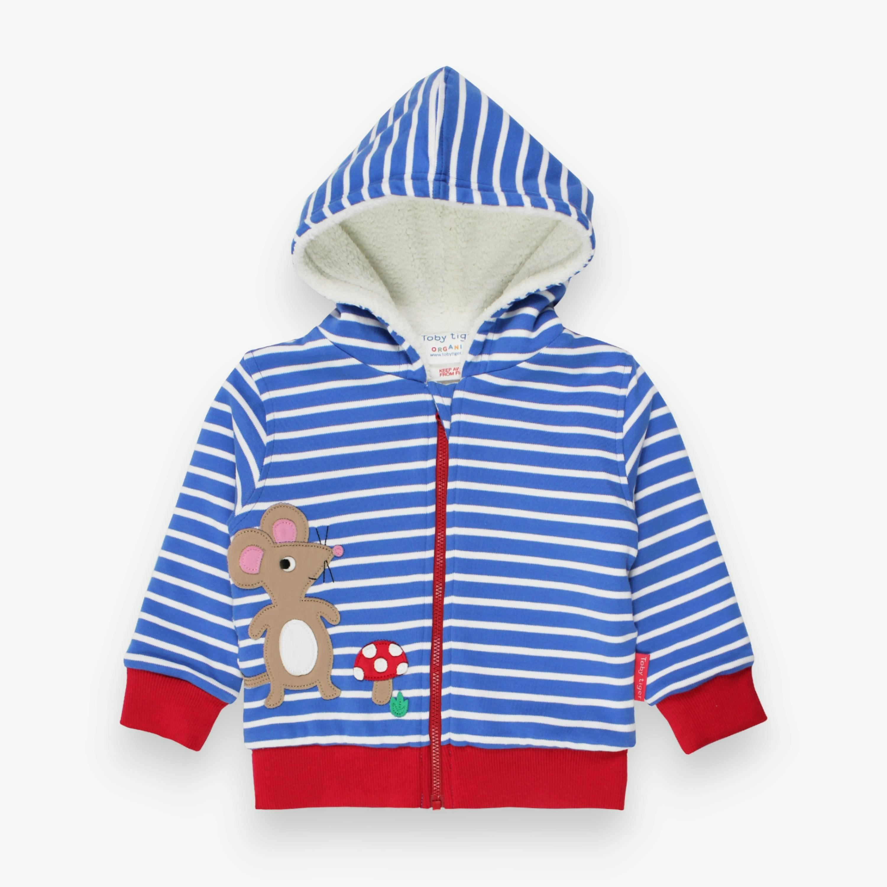 Organic Mouse and Mushroom Applique Hoodie , view 1 of 3