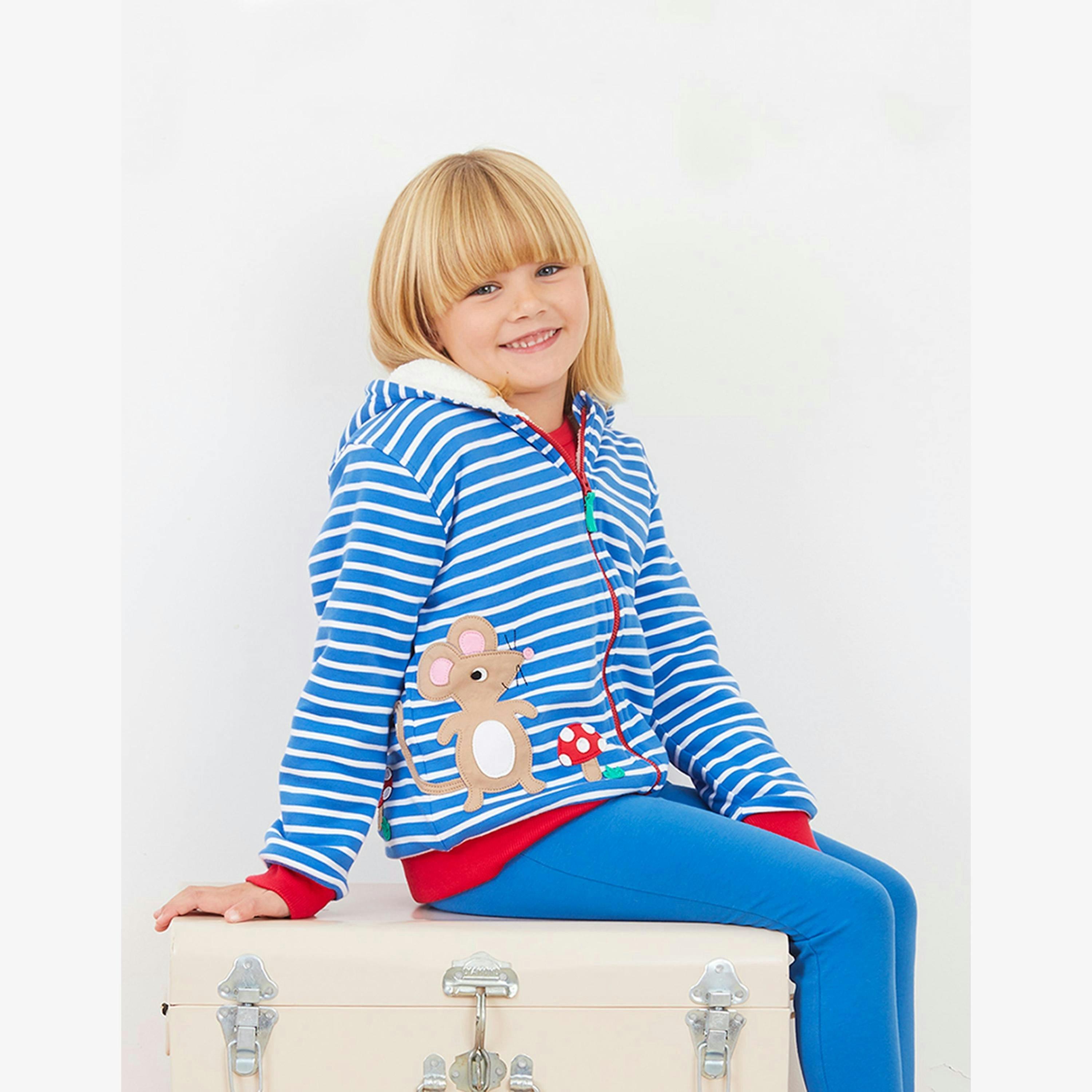 Organic Mouse and Mushroom Applique Hoodie , view 2 of 3