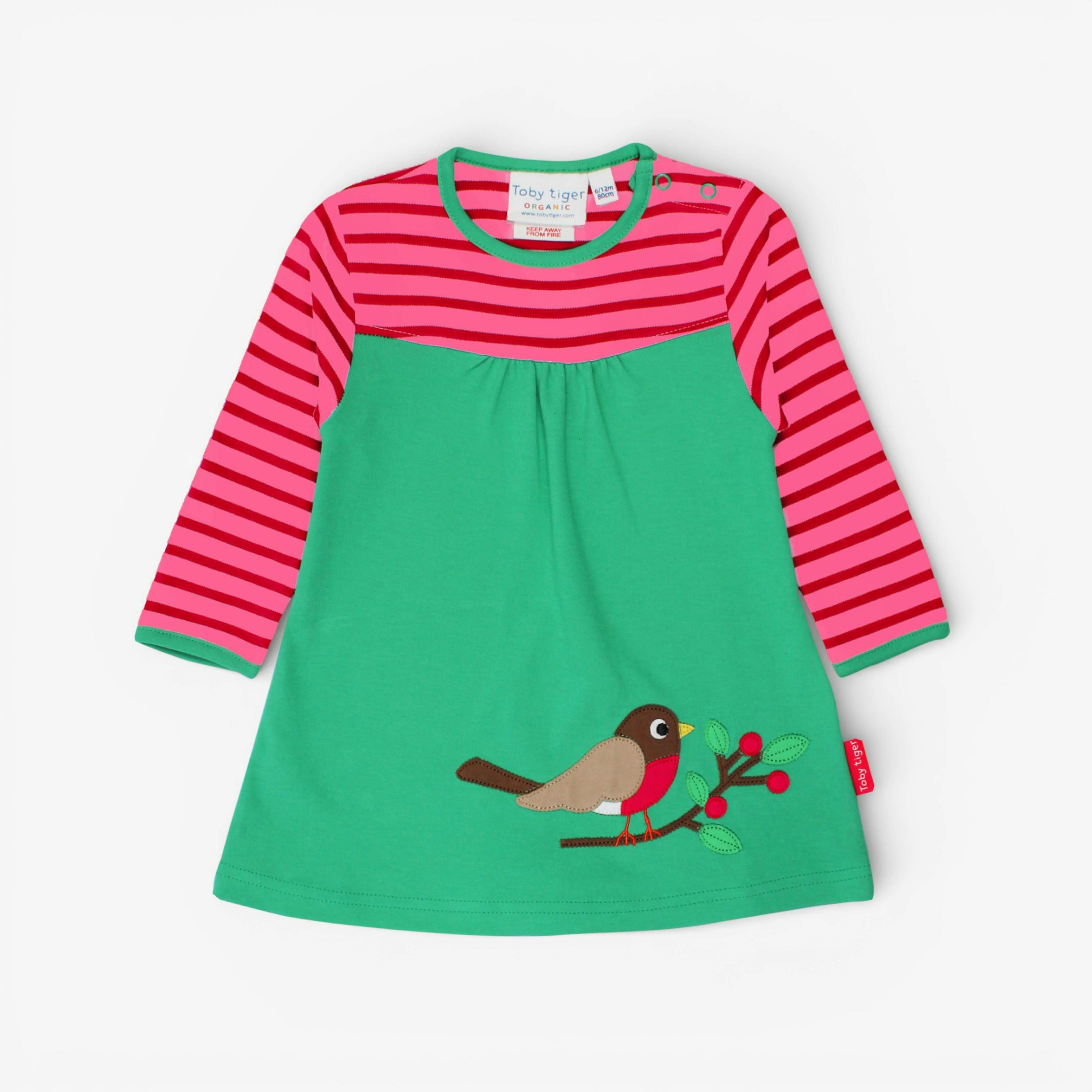 Organic Robin Applique Dress , view 1 of 2