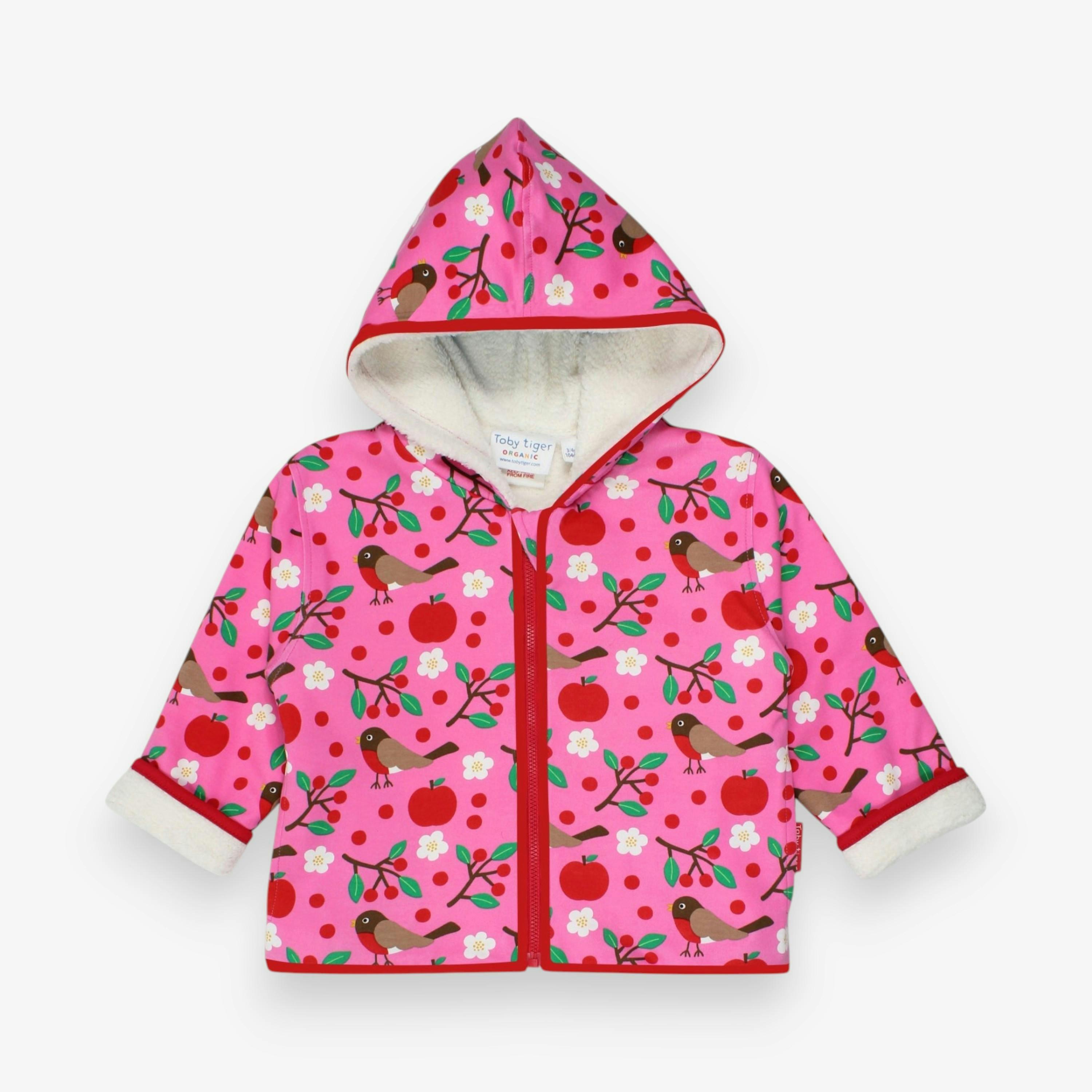 Organic Robin Print Fleece Hoodie , view 1 of 2