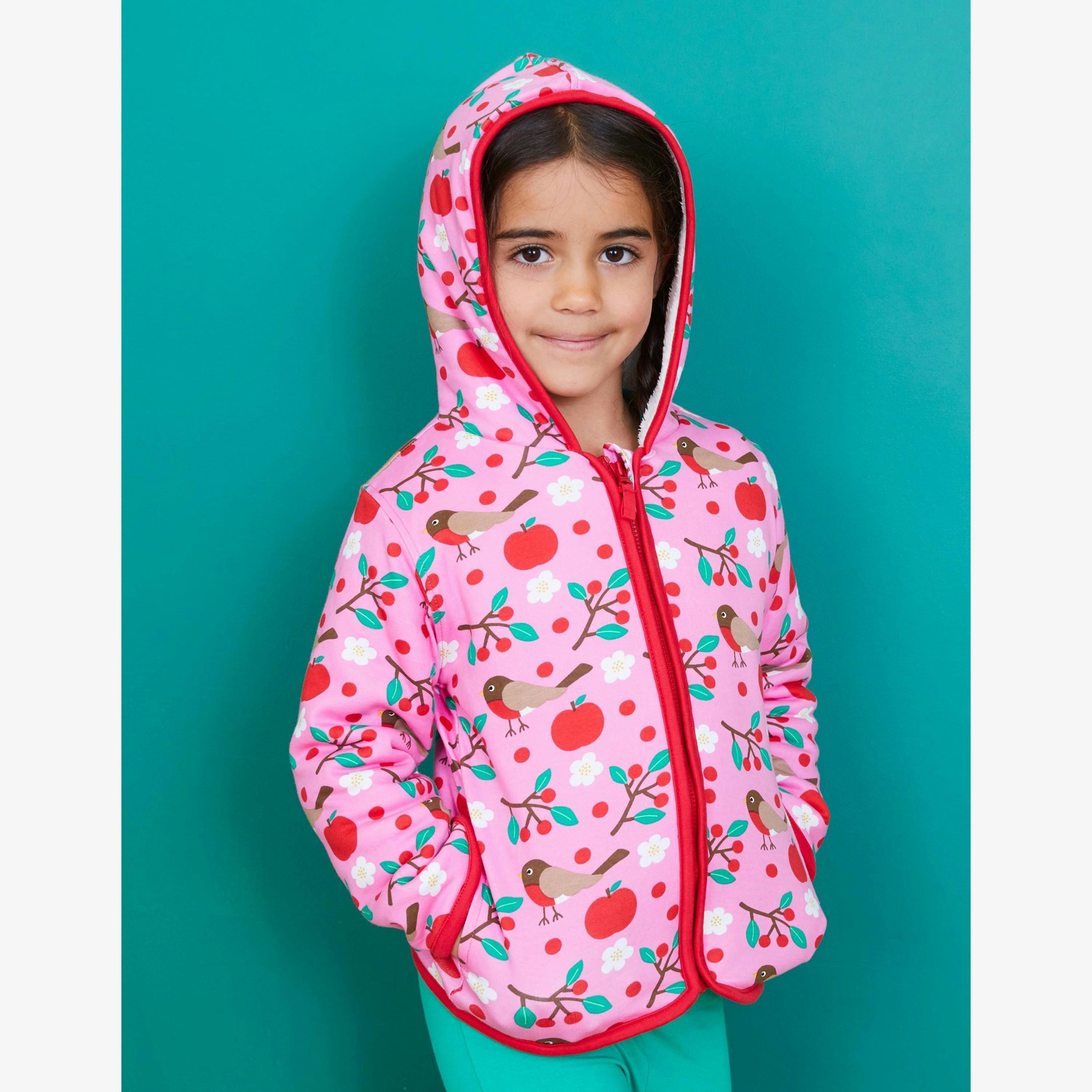 Organic Robin Print Fleece Hoodie , view 2 of 2